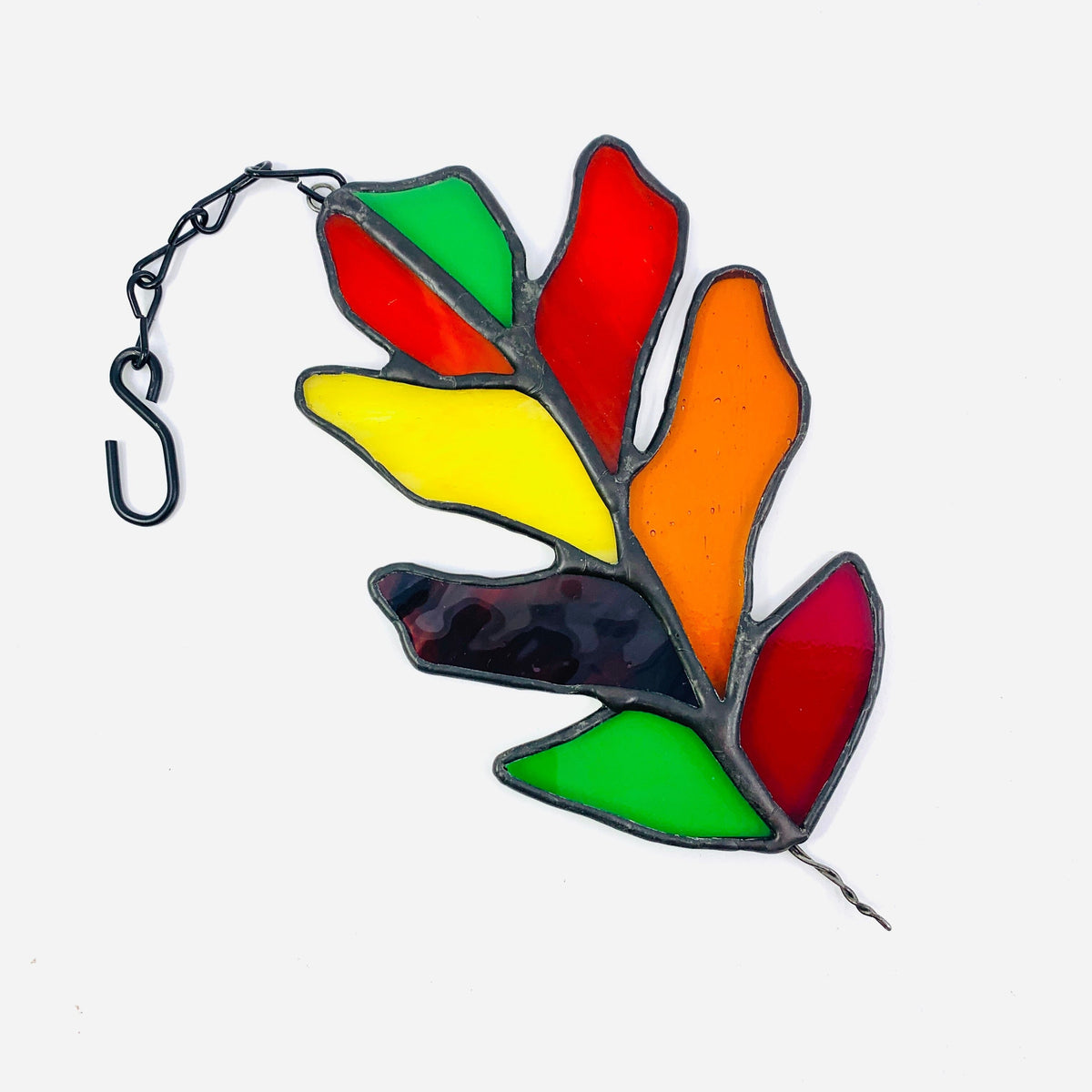 Stained Glass Suncatcher, Fall Leaves Decor Michelle Bachand Dowling 