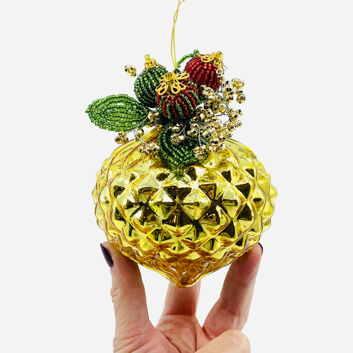 Sunny Jewel Drop Ornament 69, Gold