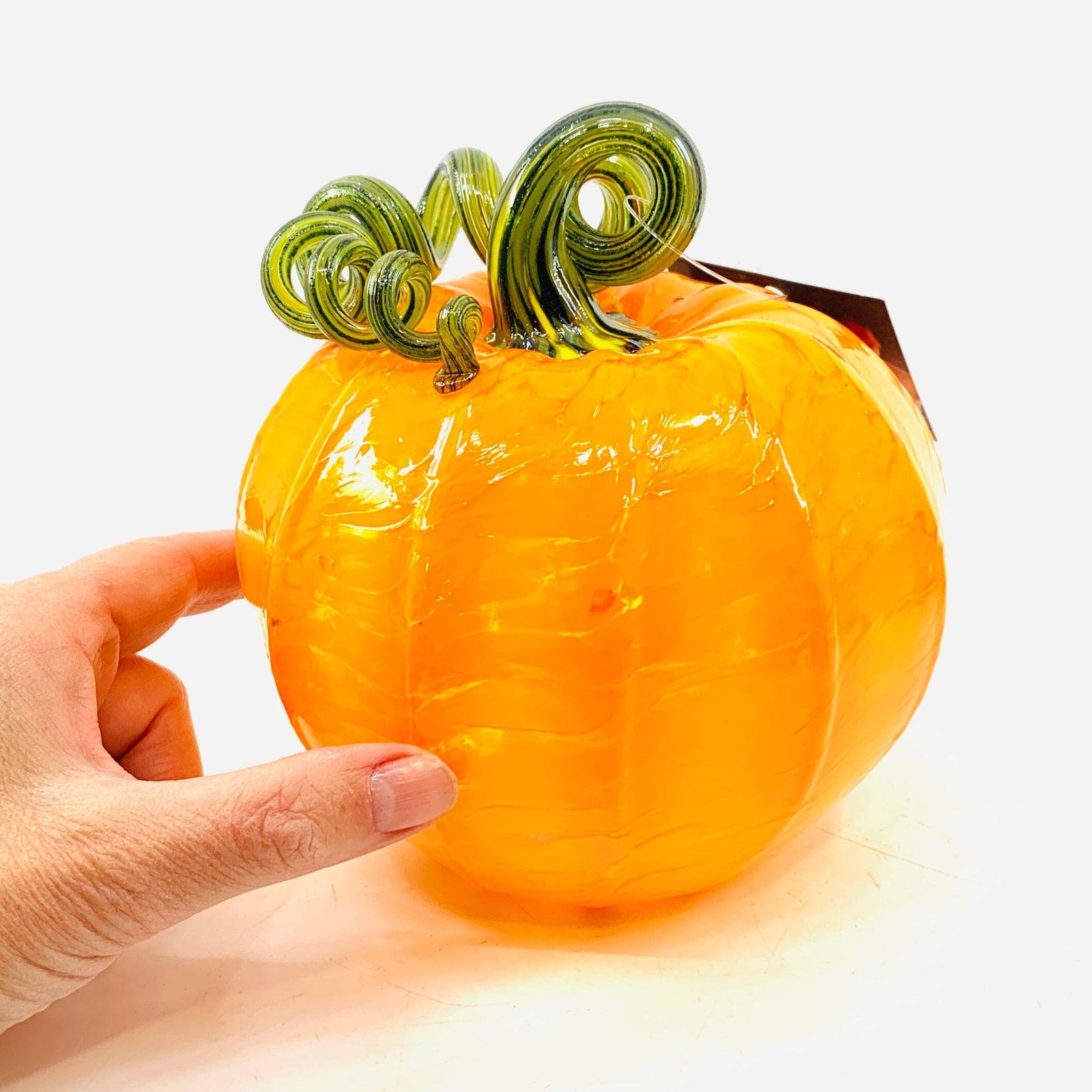 Lost Inventory 1101 Brilliant Yellow Medium Daily Pumpkin Luke Adams Glass Blowing Studio 