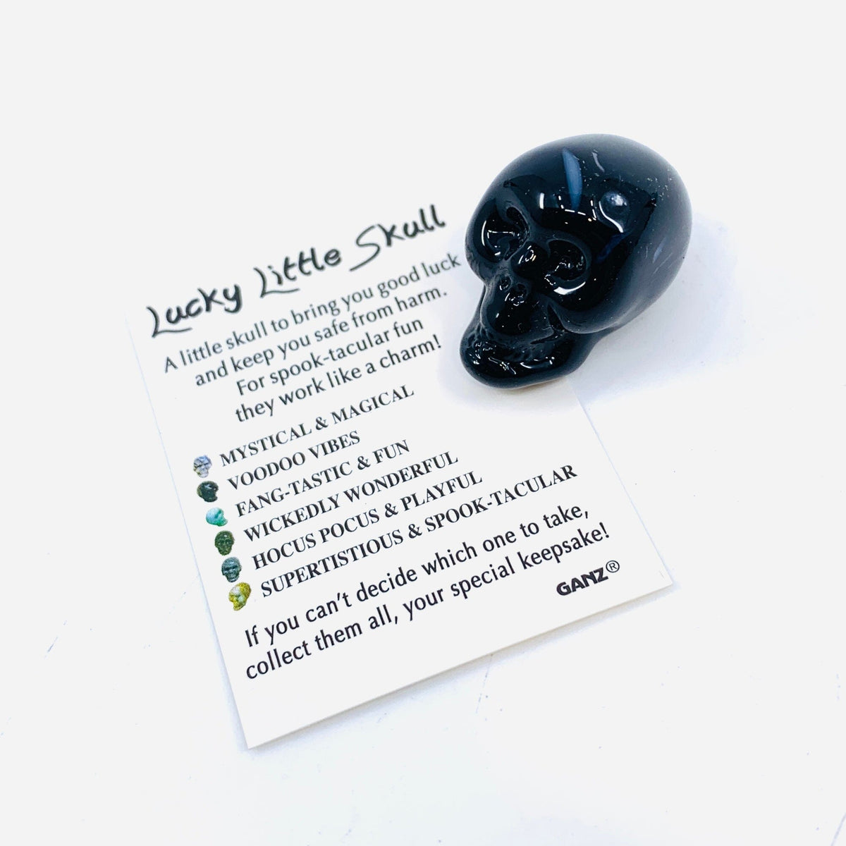Lucky Little Skull Pocket Charm PT206 Miniature GANZ 