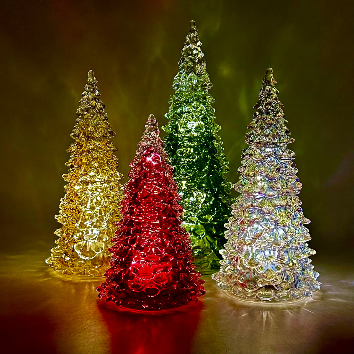 Red Blown Glass Tree