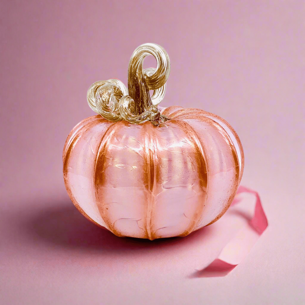 Breast Cancer Awareness Pumpkin 2025 Inspo Luke Adams Glass Blowing Studio 