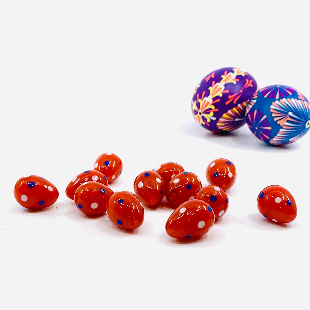 Mini Glass Egg, Red Miniature Amazon 