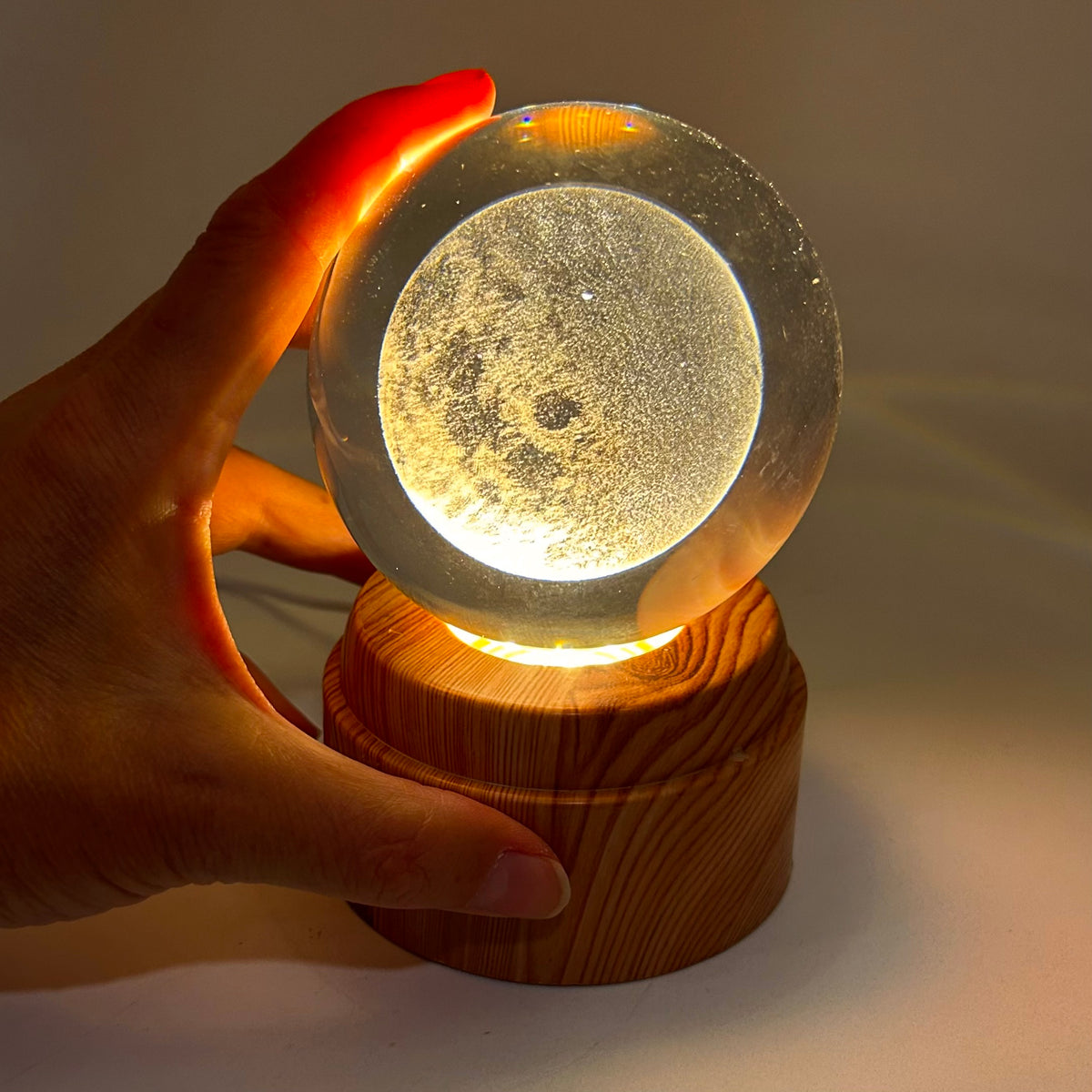 Moon  Rotating Crystal Ball Lamp