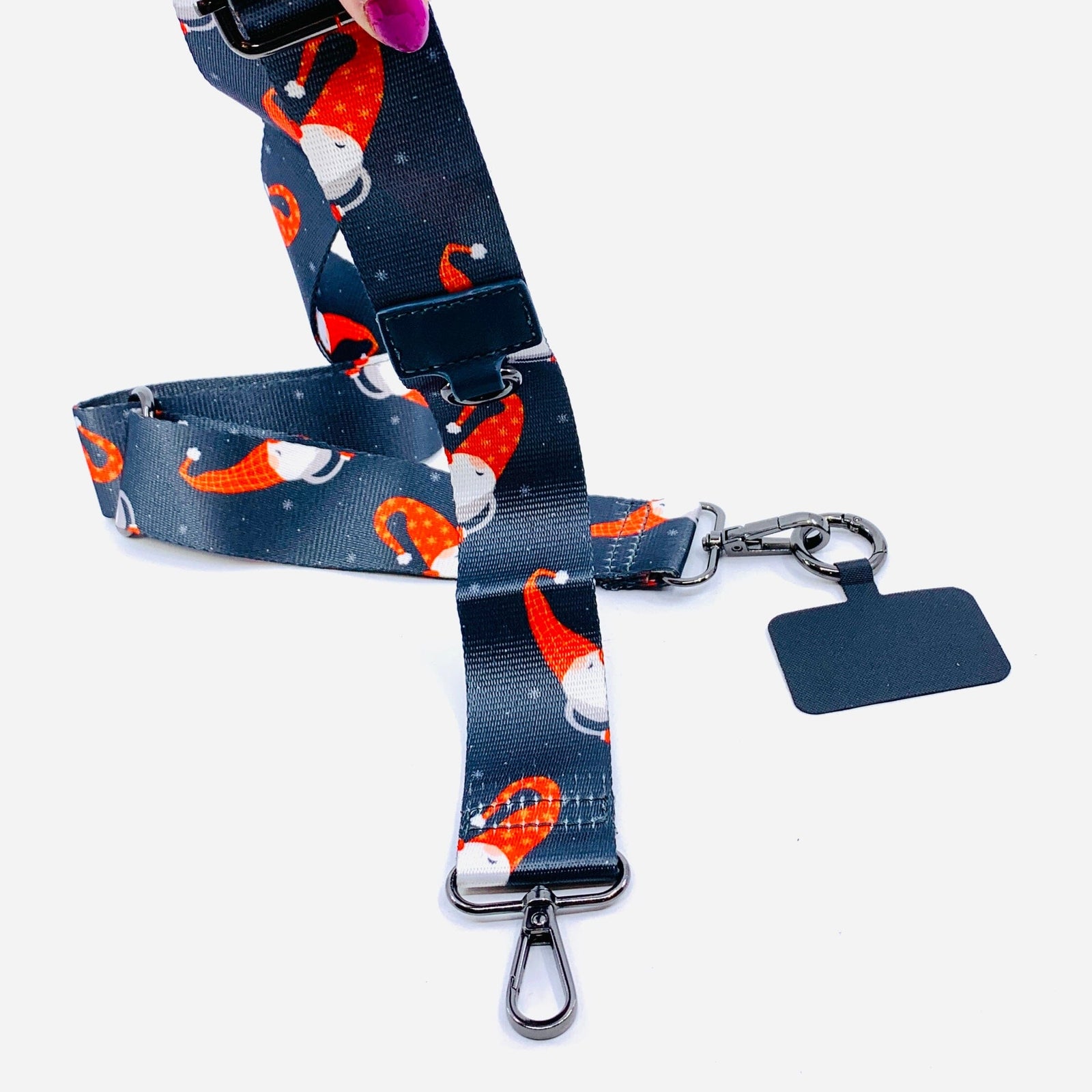 Crossbody Cell Phone Strap, Peeking Gnomes Save The Girls 