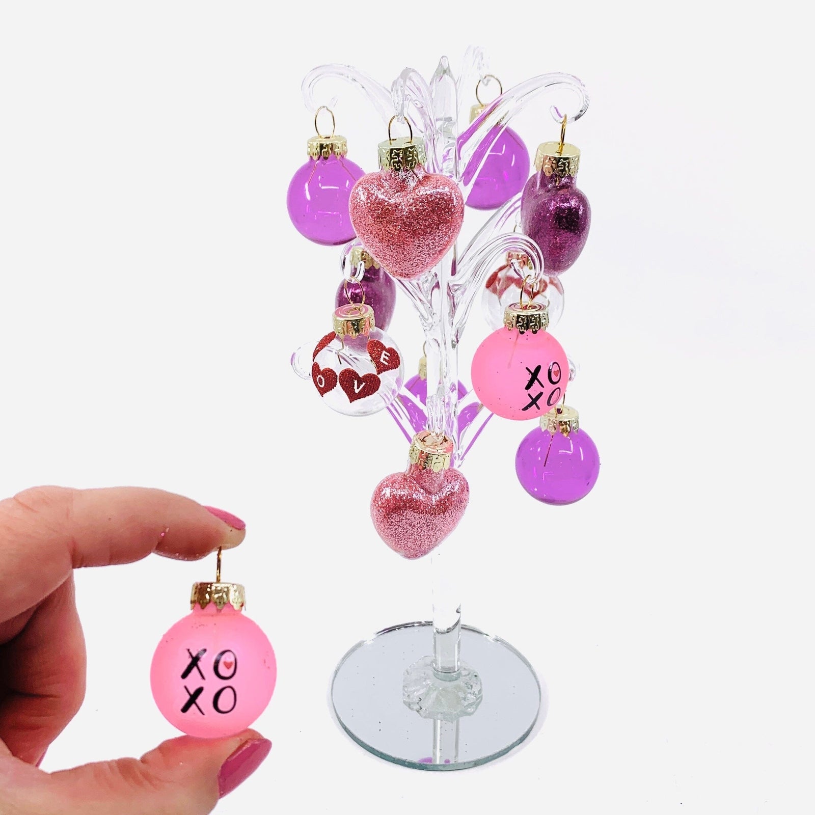 LAST ONE - Glass Valentine Tree, LOVE Decor GANZ 