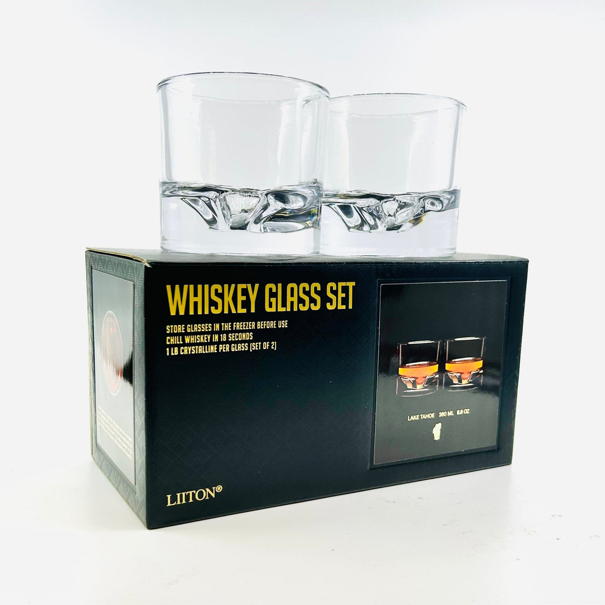 Lake Tahoe Whiskey Glass Set of 2 Decor DKK Brands 