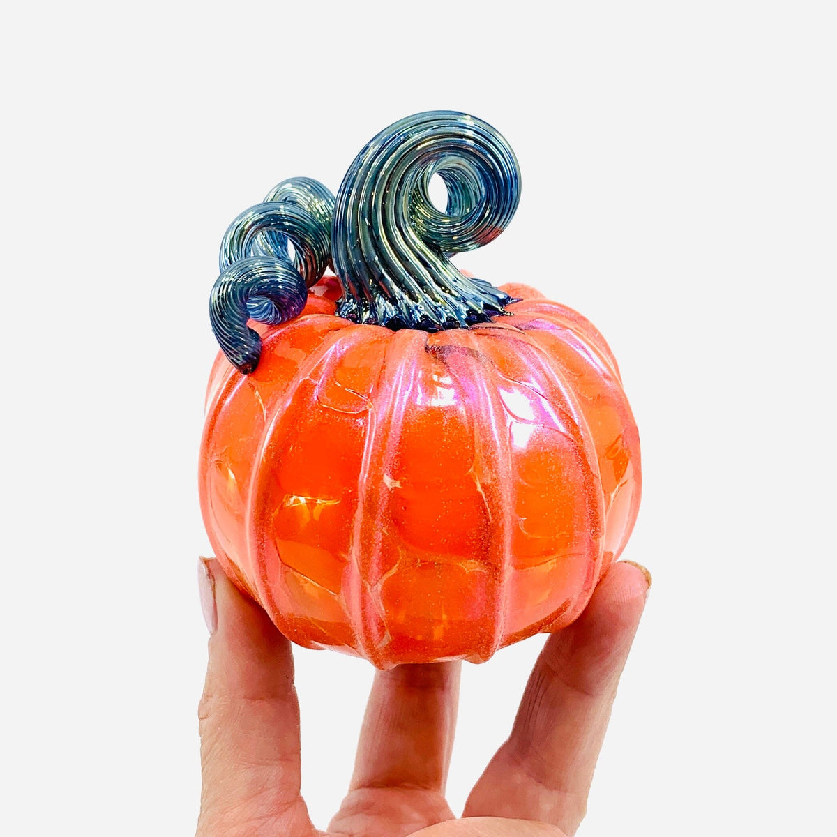 Daily Pumpkin 293 Fall Shimmer Mini Daily Pumpkin Luke Adams Glass Blowing Studio 