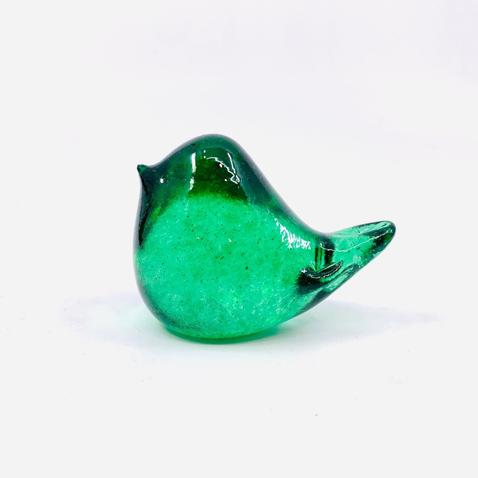 Little Glass Bird, Green Miniature Henrietta Glass 