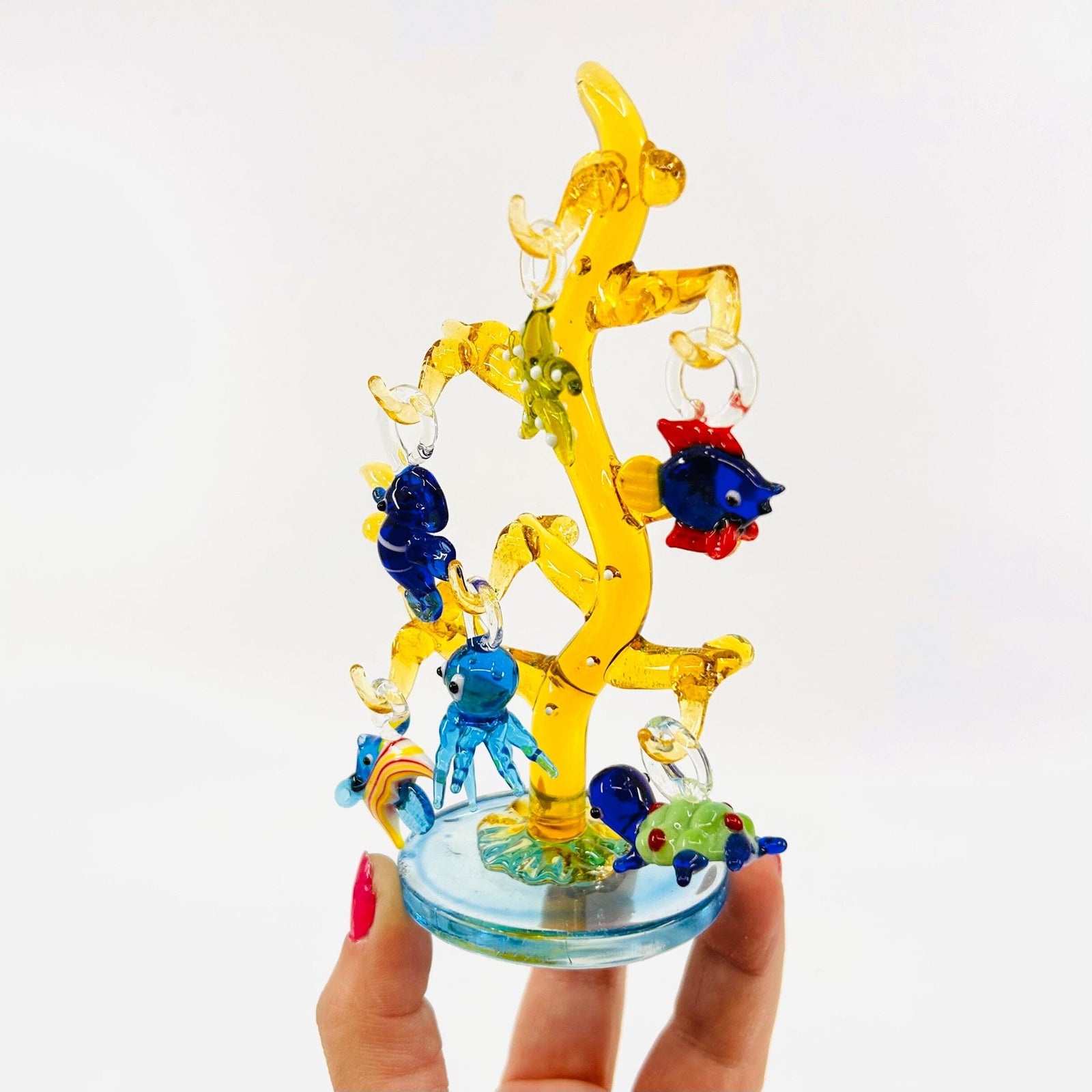 LAST ONE - Glass Coastal Coral Tree 15 Decor Gift Essentials 