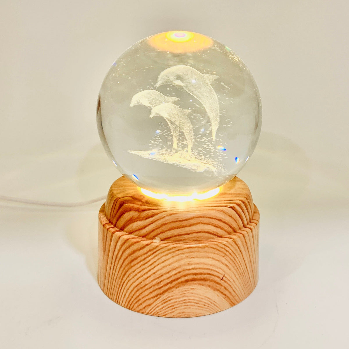 Dolphin Rotating Crystal Ball Lamp CALLA PRODUCTS 