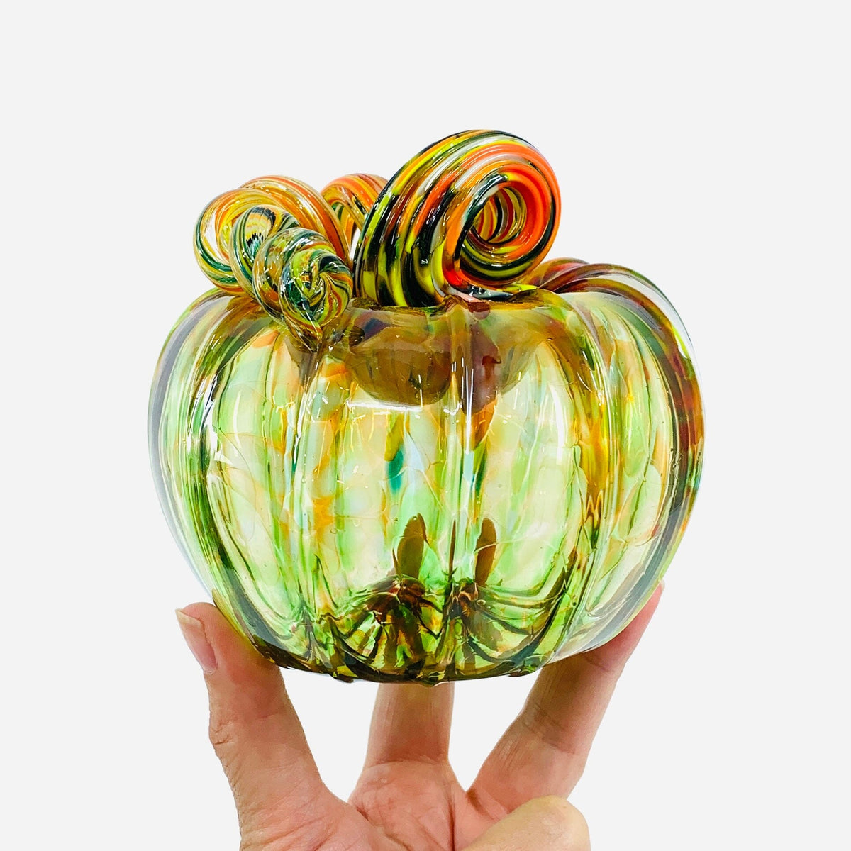 Daily Pumpkin 3102 Fall Squat Gabby Luke Adams Glass Blowing Studio 