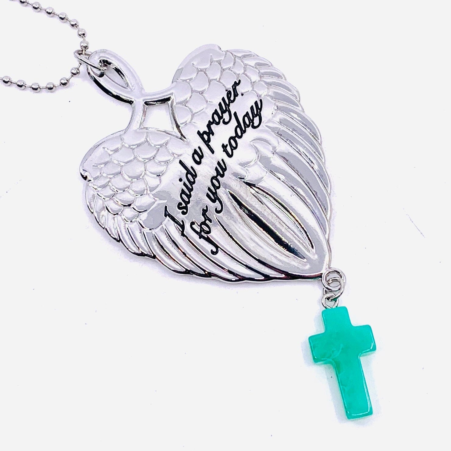 Wings of Inspiration Car Charm, I Said a Prayer for you Today Ornament GANZ 