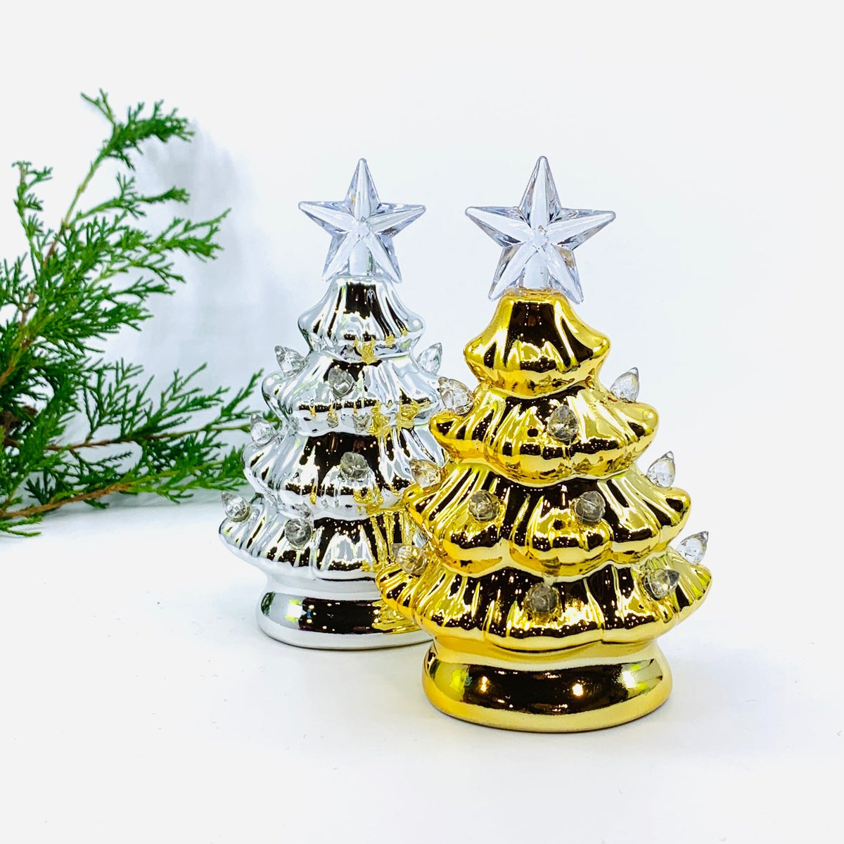 Metallic Lite-Up Tree, Warm Gold One Hundred 80 Degrees 