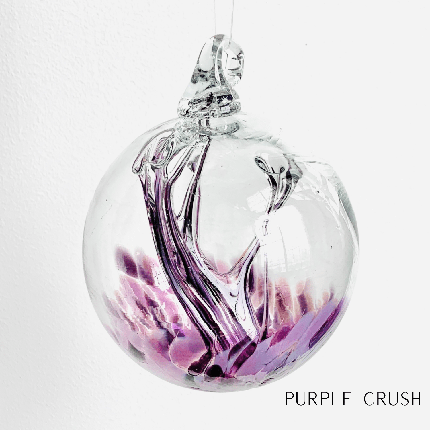 5" Wish Ball Ornament, Purple Crush Wish Ball Luke Adams Glass Blowing Studio 