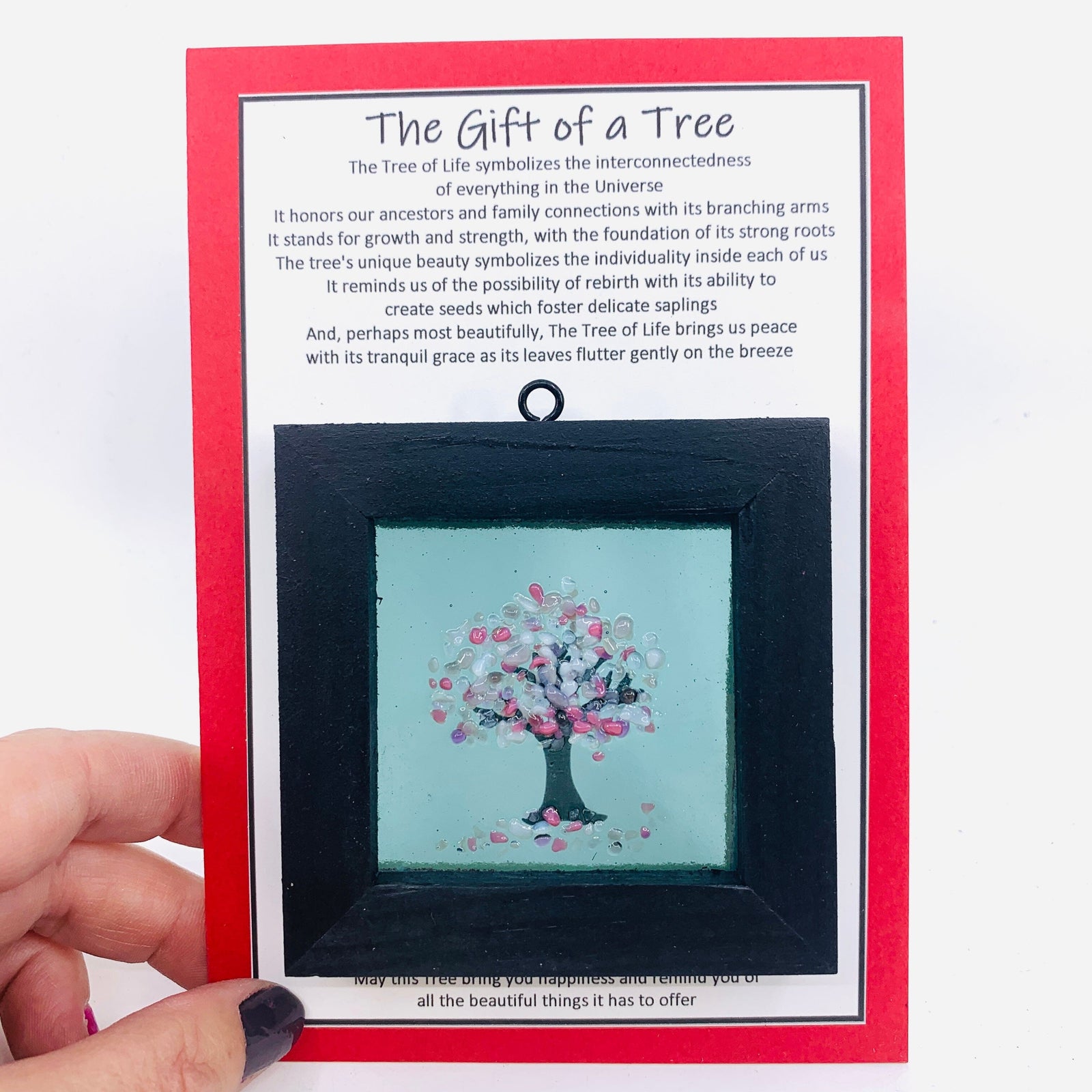 Fused Glass Tree of Life Shadow Box 219 Decor Glimmer Glass Gifts 