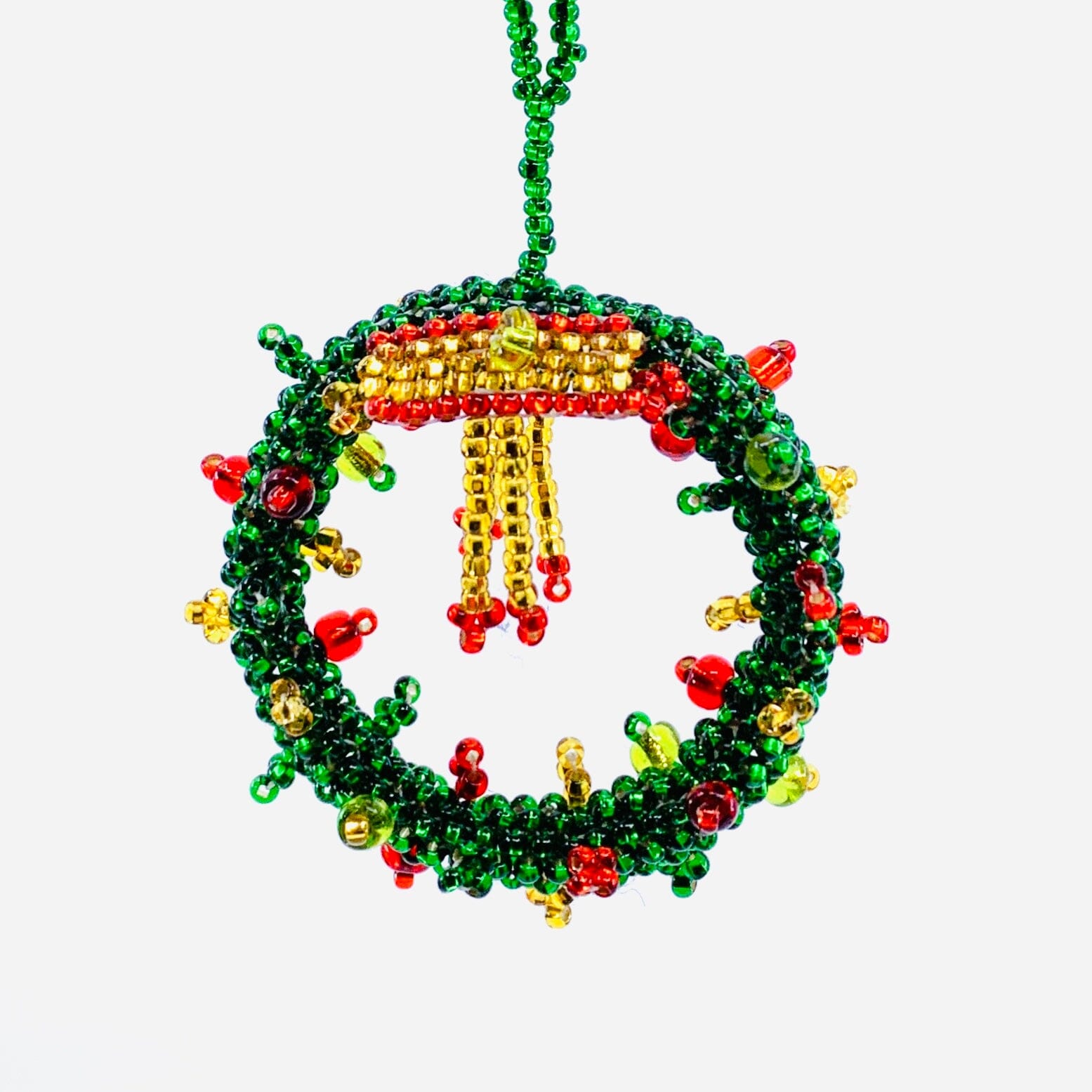 Beaded Christmas Ornament 1, Wreath Ornament Pichincha 
