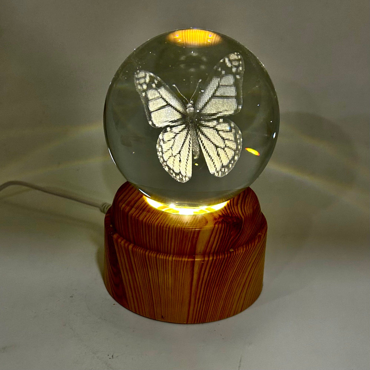 Butterfly Rotating Crystal Ball Lamp CALLA PRODUCTS 