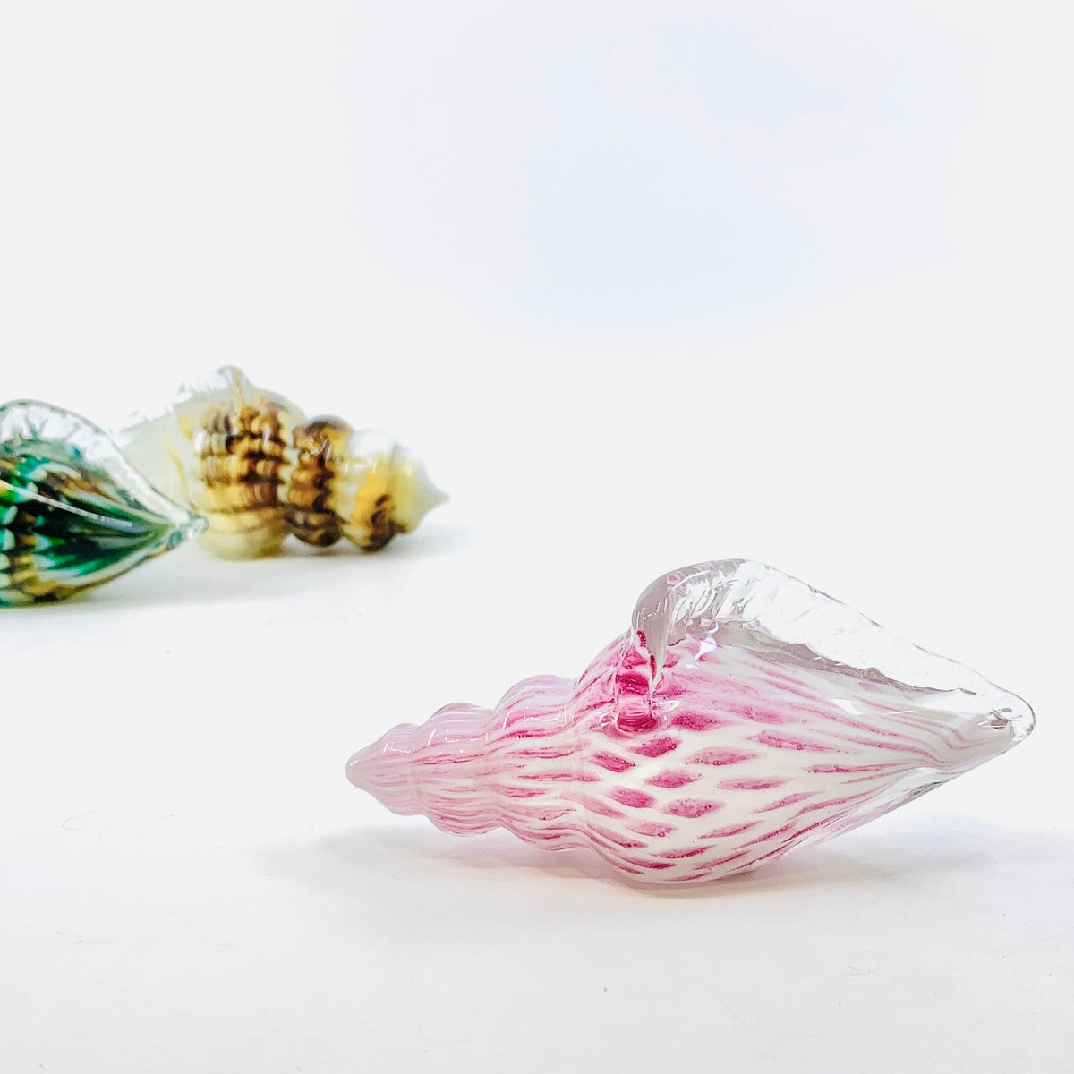 Glass Seashell, Pink Decor Chesapeake Bay 