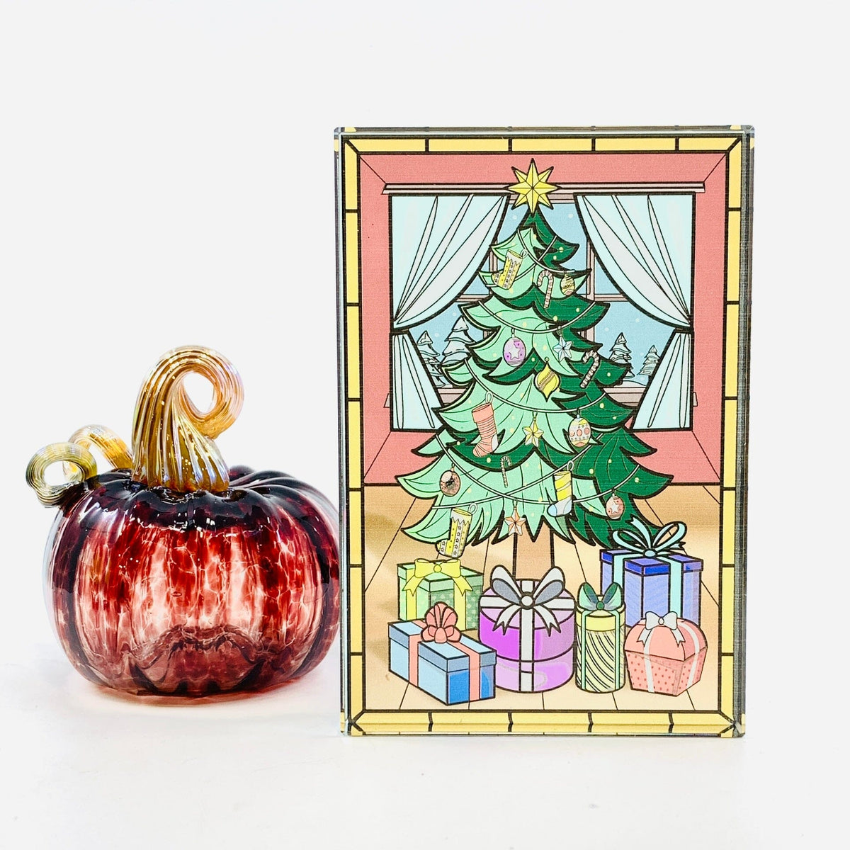 Glass Block Holiday Windows Decor GANZ 