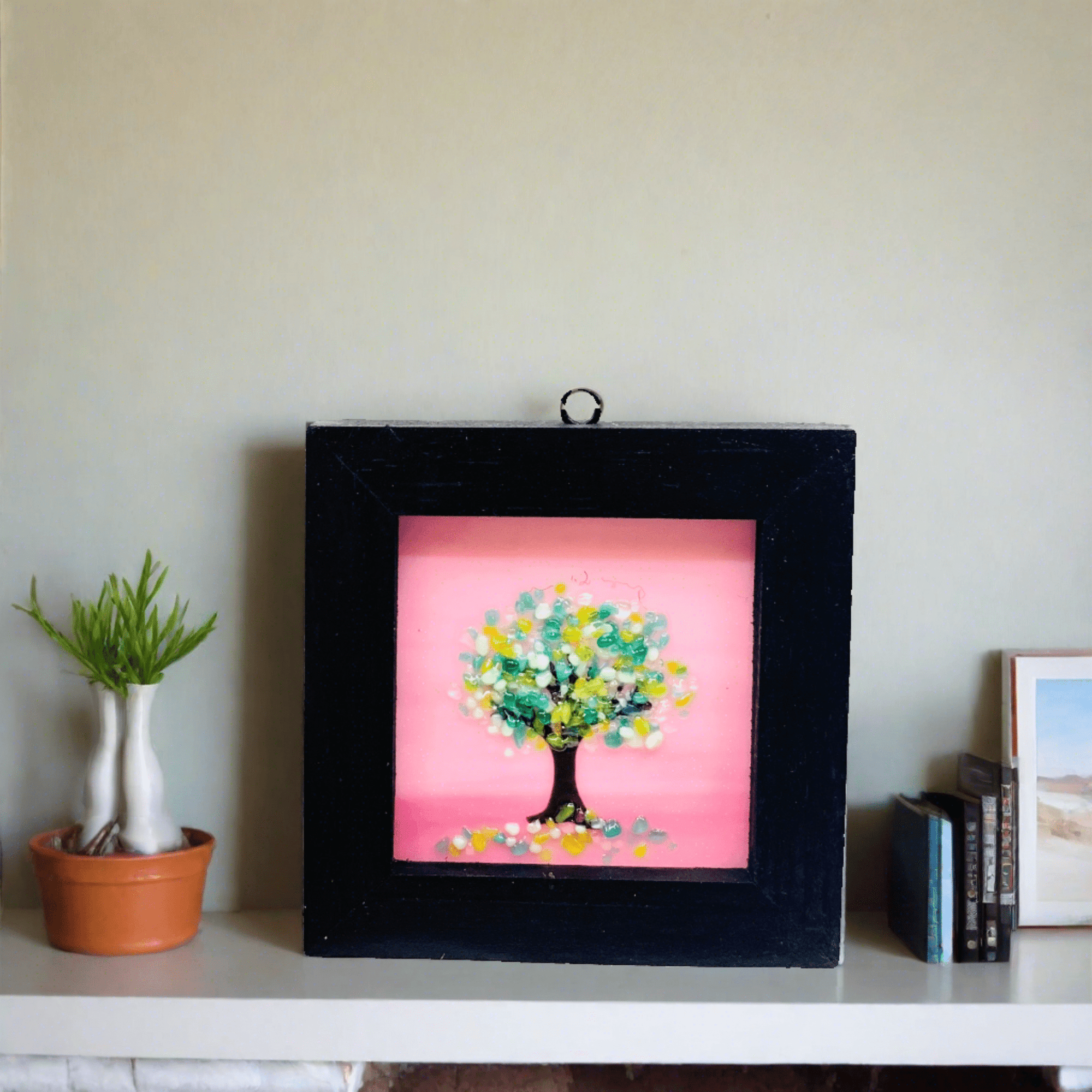 Fused Glass Tree of Life Shadow Box 186 Decor Glimmer Glass Gifts 