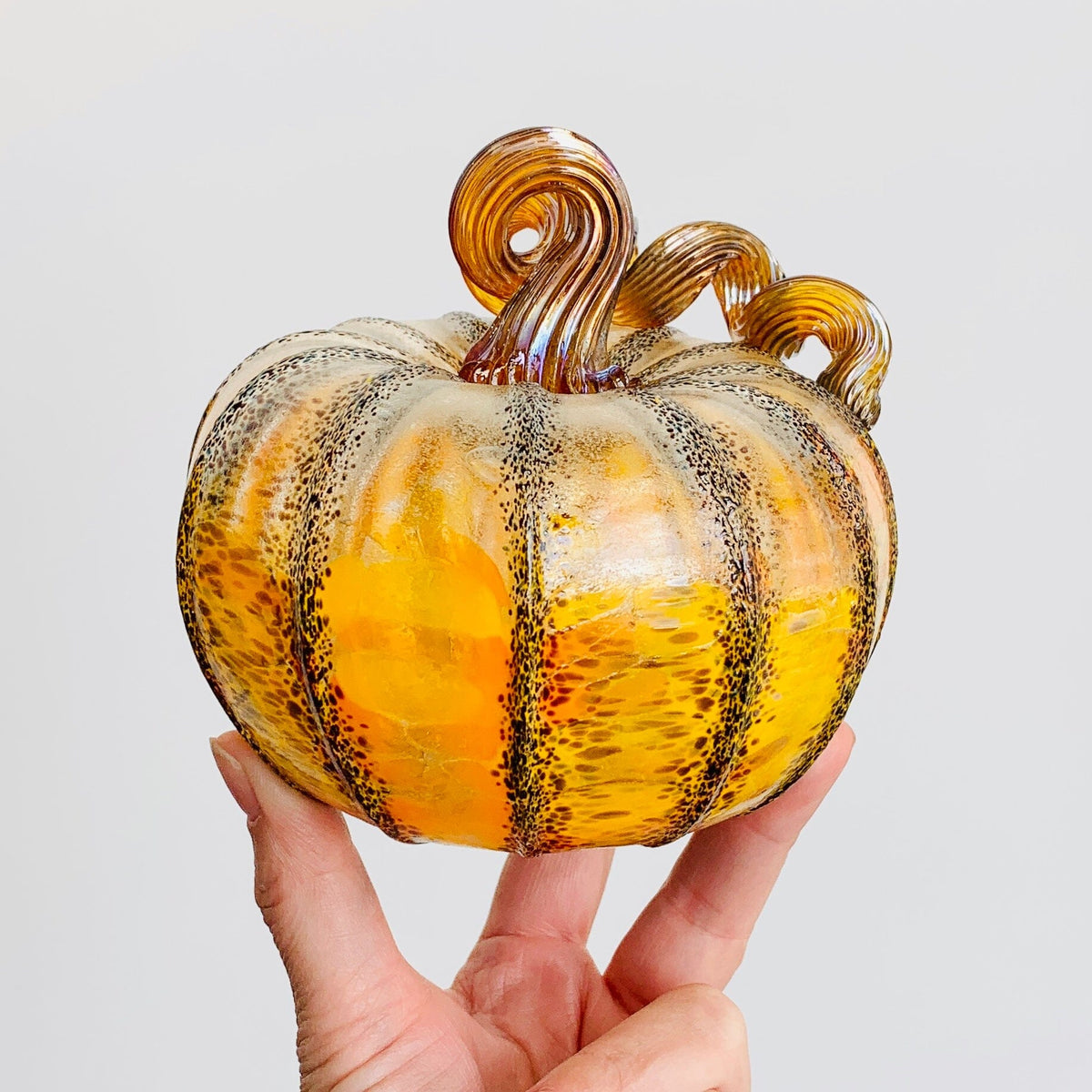 Best Glow Pumpkin 3804 Fall Squat Gabby Luke Adams Glass Blowing Studio 