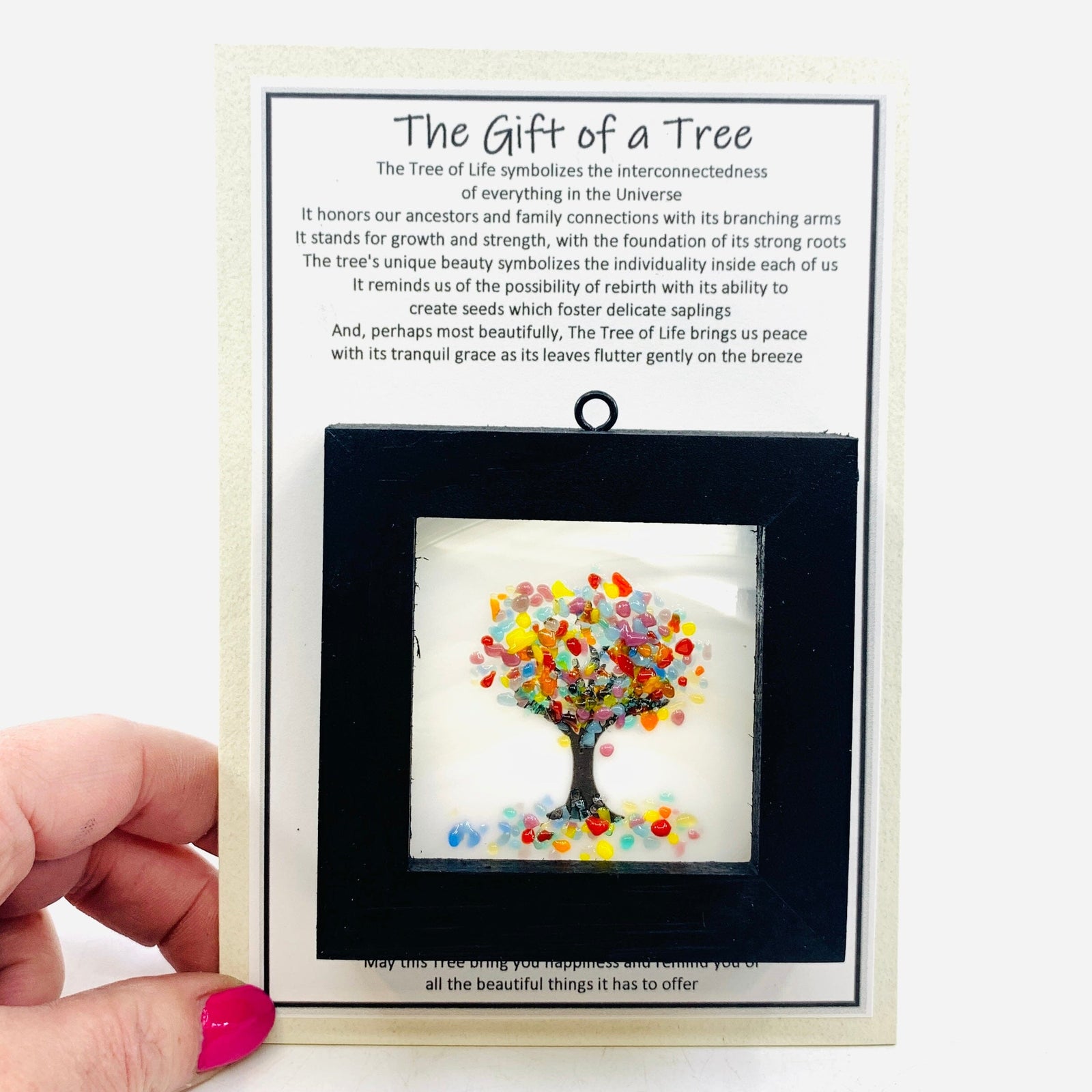 Fused Glass Tree of Life Shadow Box 149 Decor Glimmer Glass Gifts 