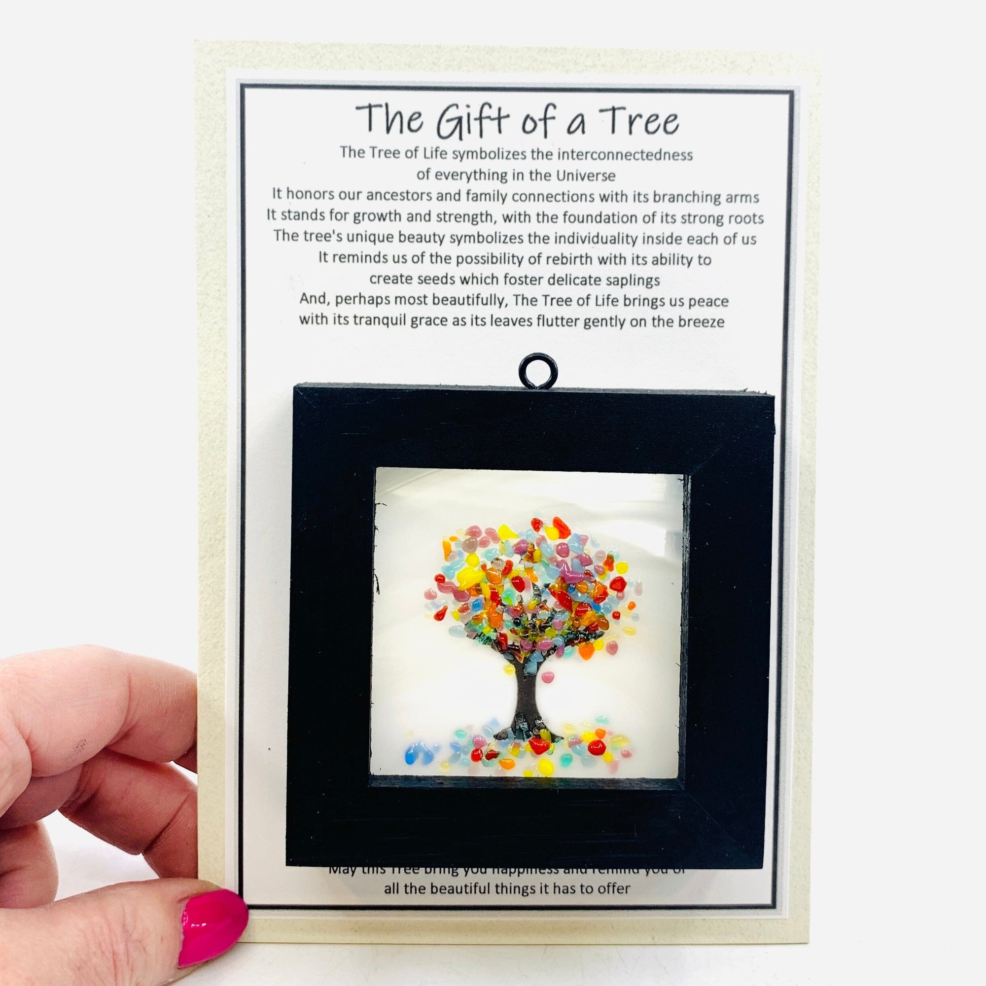 Fused Glass Tree of Life Shadow Box 149 Decor Glimmer Glass Gifts 