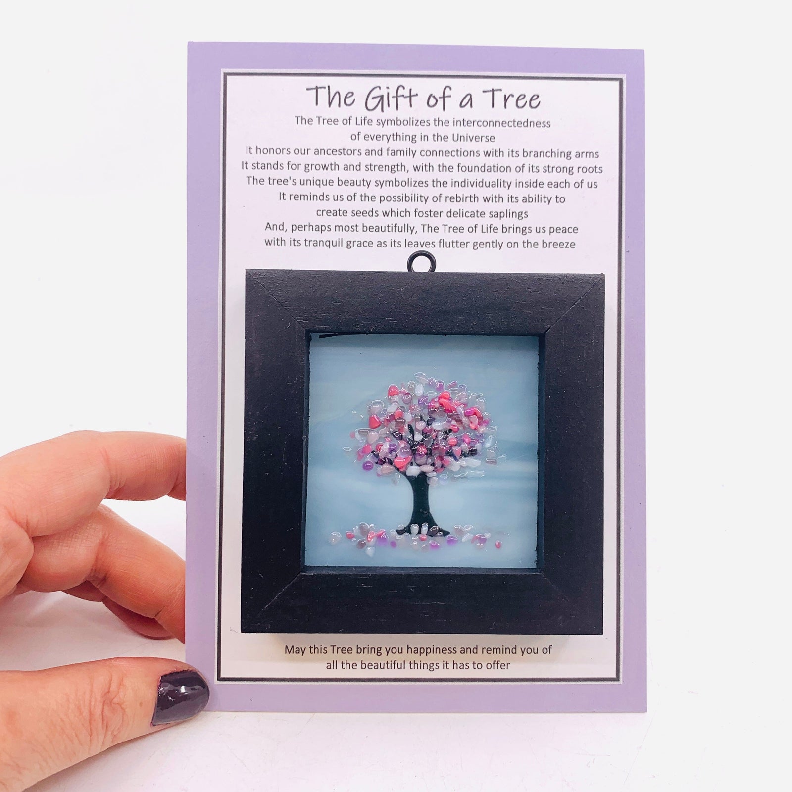 Fused Glass Tree of Life Shadow Box 88 Decor Glimmer Glass Gifts 