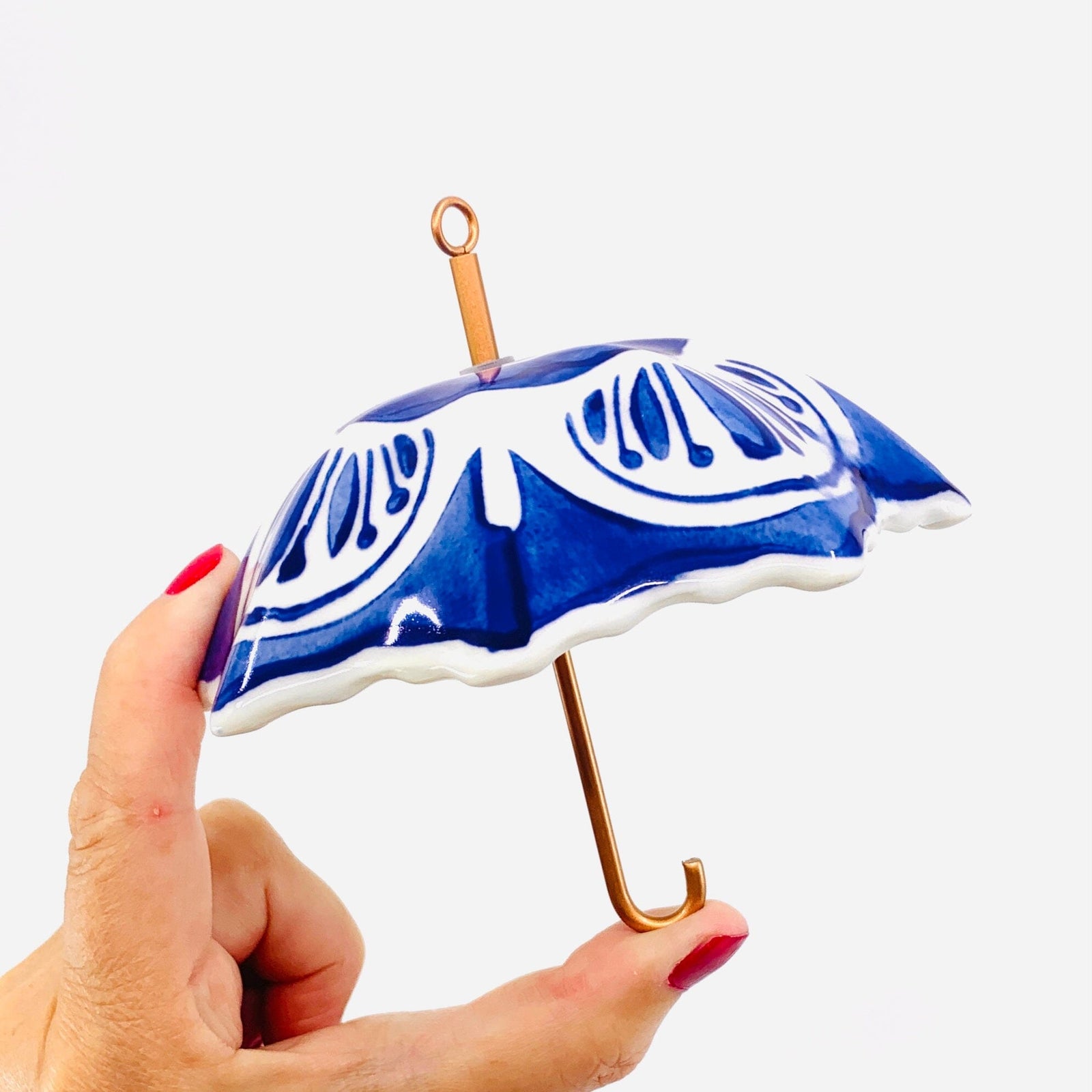 Stoneware Umbrella Ornaments Decor Creative Co-op 