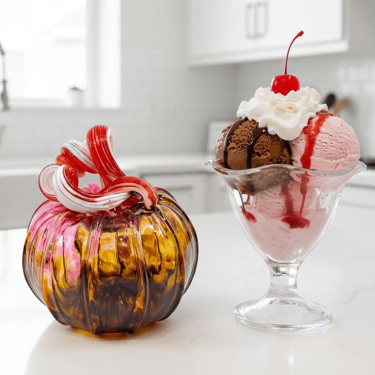 Daily Pumpkin 1631 Dessert Squat Gabby Luke Adams Glass Blowing Studio 