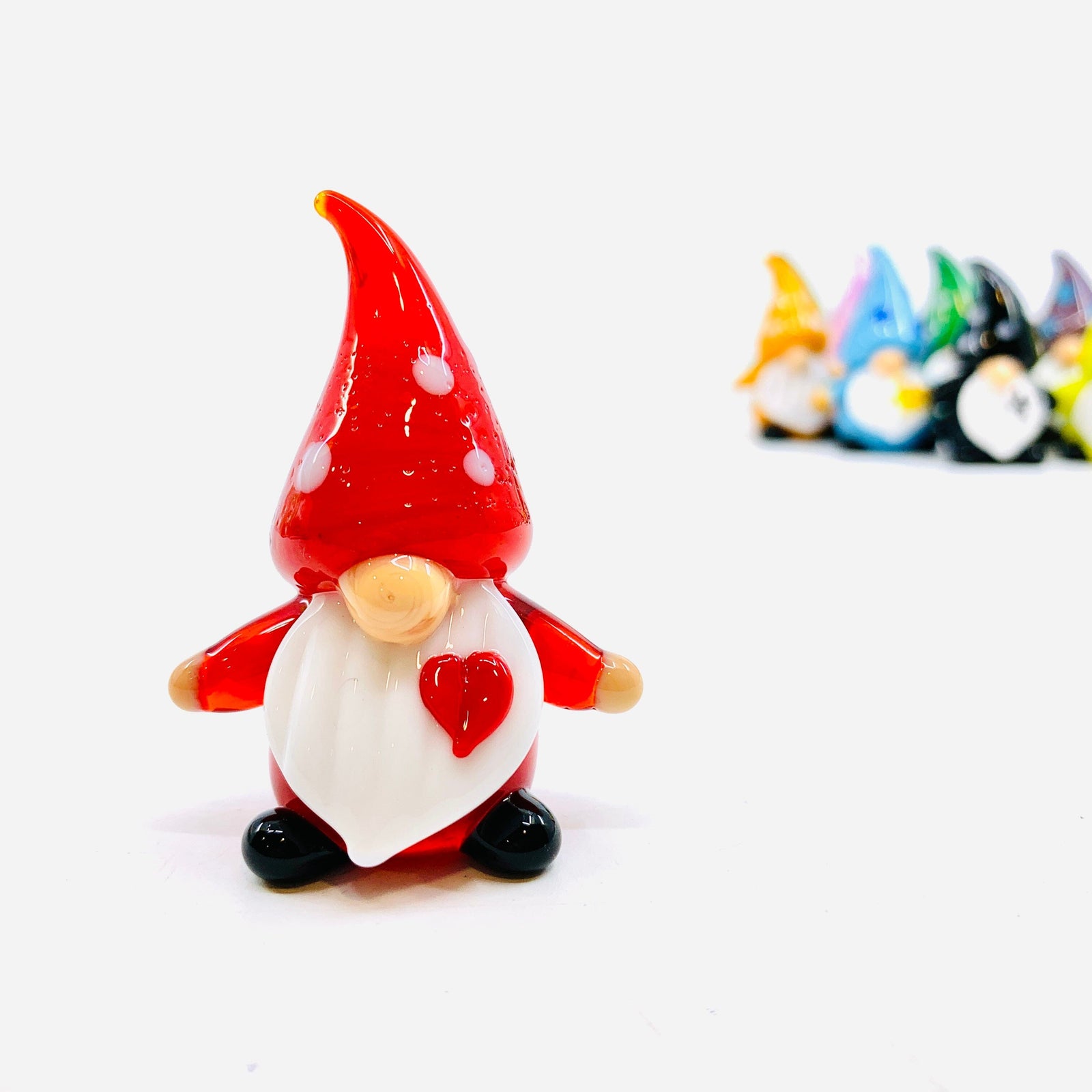 Glass Heart Gnome Miniature Alex 
