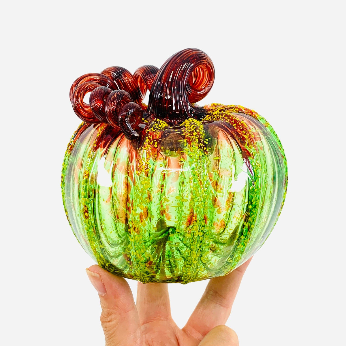 Daily Pumpkin 3117 Fall Squat Gabby Luke Adams Glass Blowing Studio 