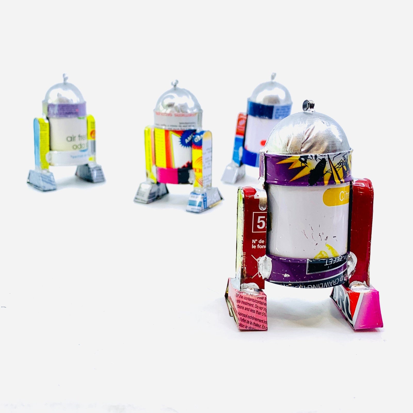 Hanging Recycled Tin Robot Miniature East Africa Co. 