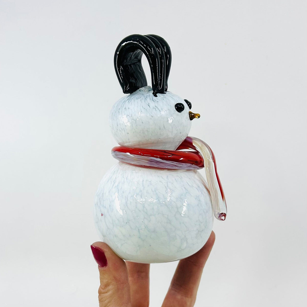Daily Pumpkin 1889 Snowman “Elvis” Gabby Luke Adams Glass Blowing Studio 