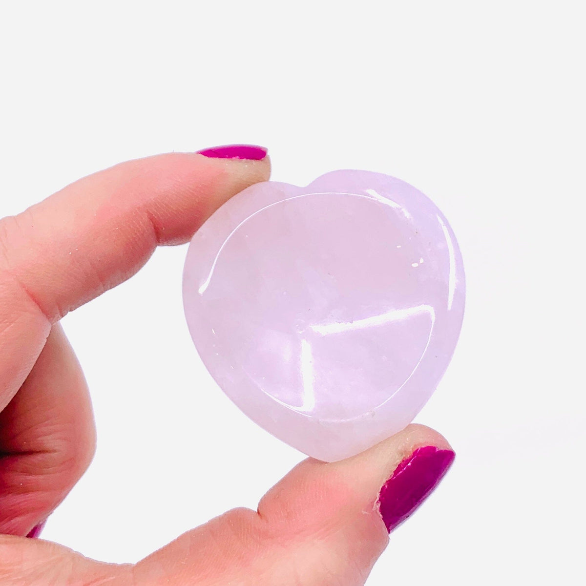 HEART Worry Stone - Rose Quartz Decor - 