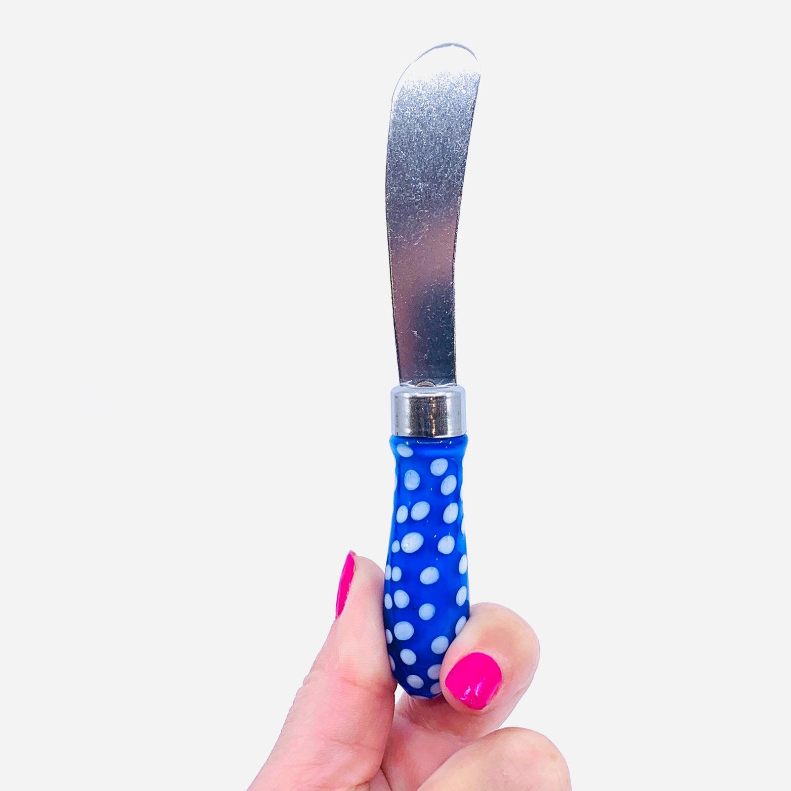 Polka Dot Glass Spreaders, Blue Decor Gift Essentials 