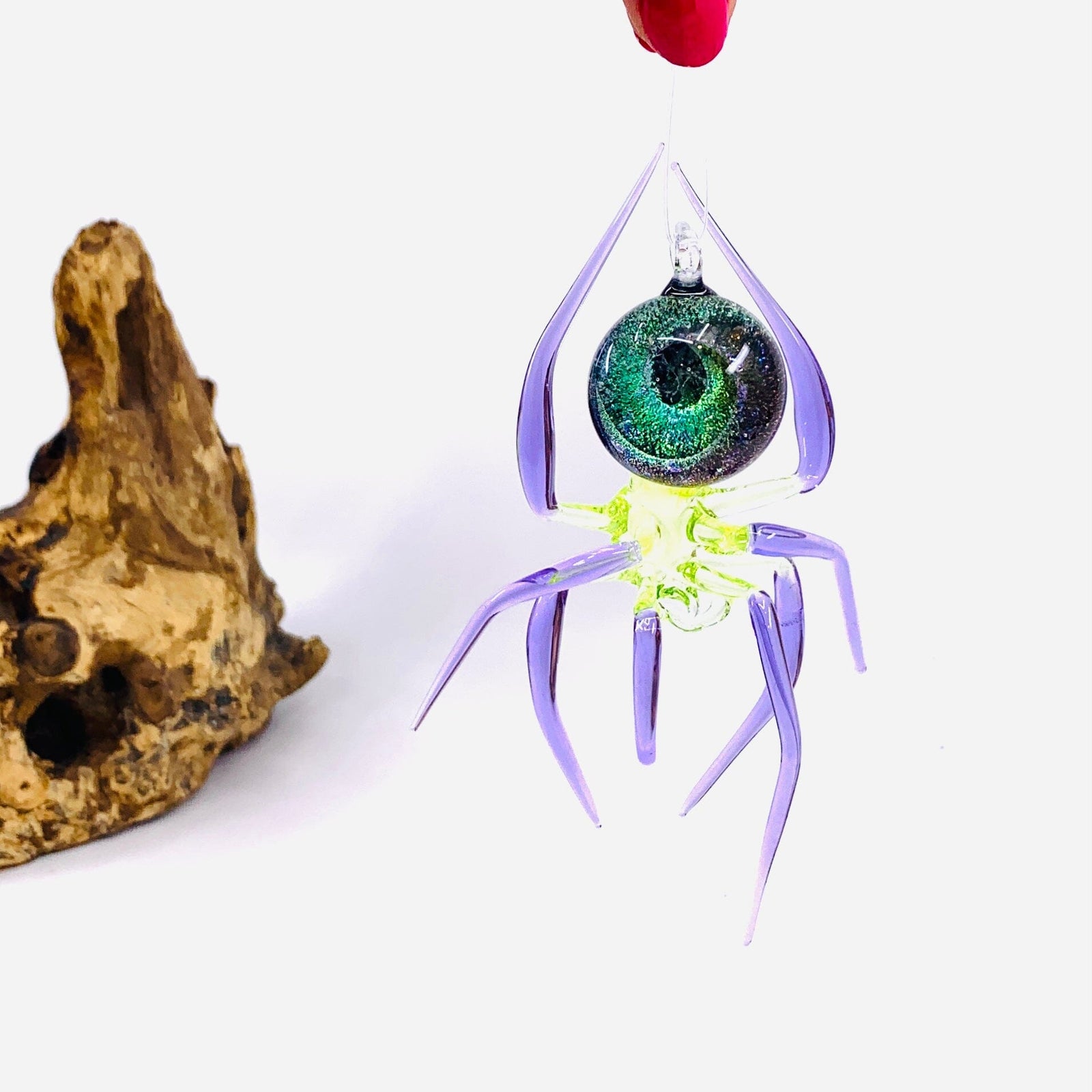 Glass Galaxy Spider Ornament, 19 Ornament WGK Glass Art Inc 