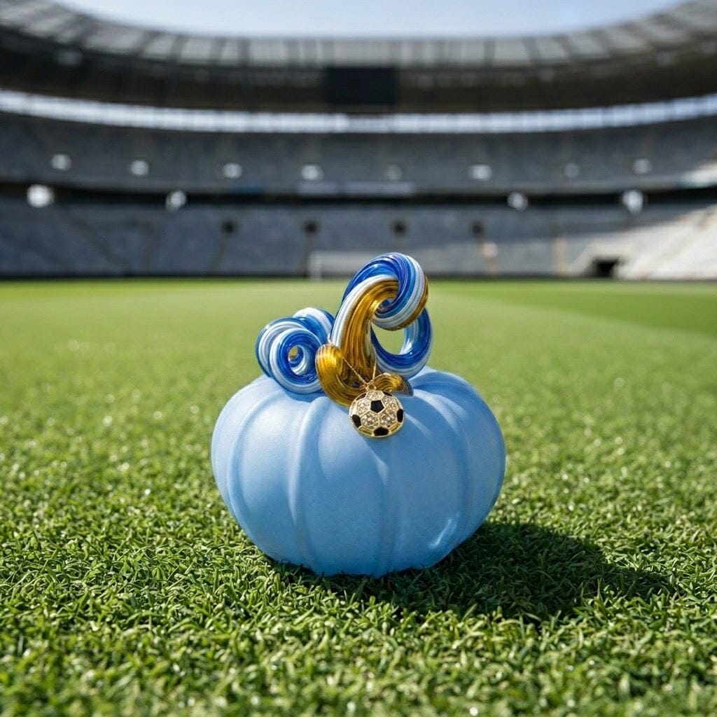 World Cup 2026 Squat Pumpkins Inspo Luke Adams Glass Blowing Studio Light Blue - White - Yellow 