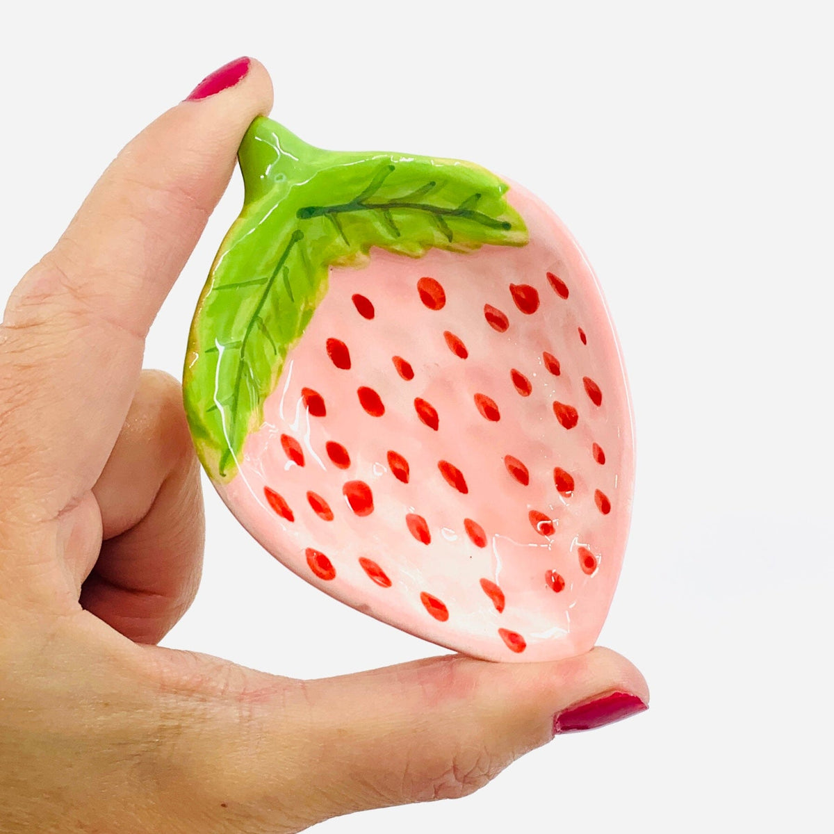 Strawberry Stoneware Dishes Creative Co-Op Pink 