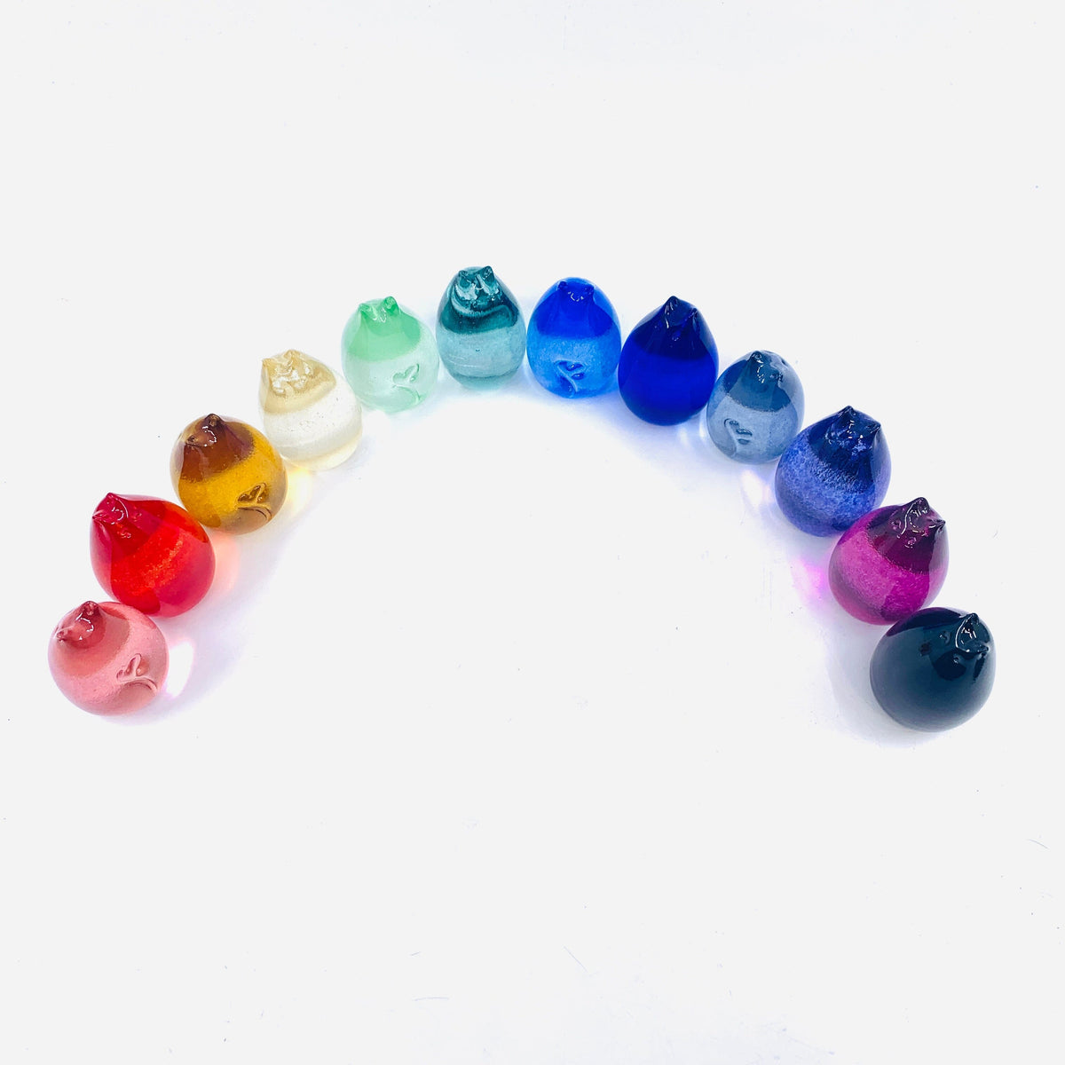 Little Glass Love Cat, Orchid Miniature Henrietta Glass 