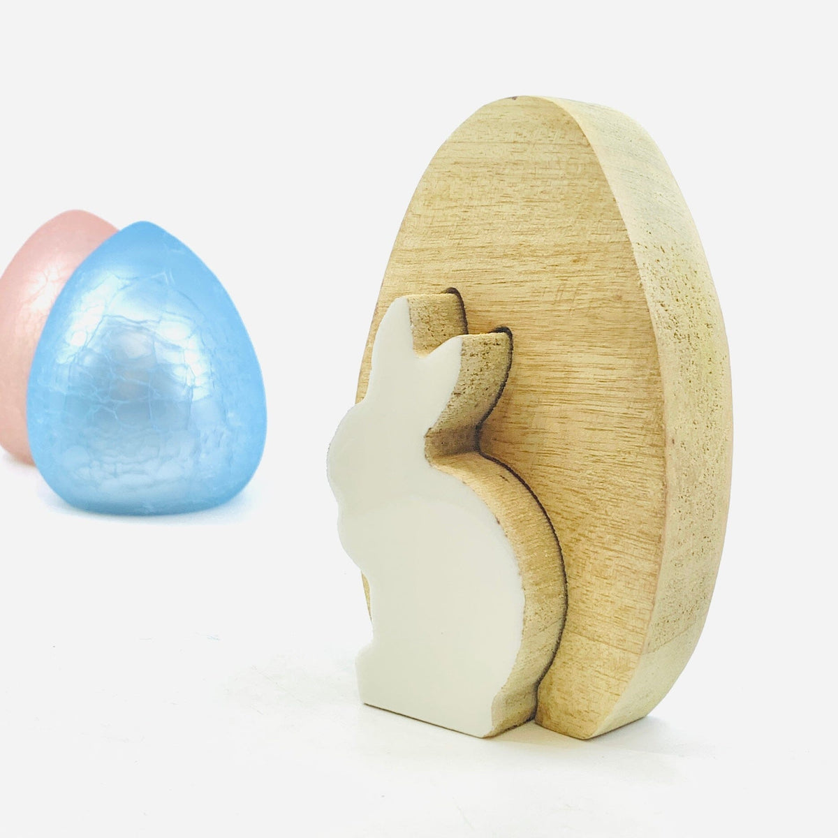 Wooden Enamel Easter Egg Décor KEL-TOY 