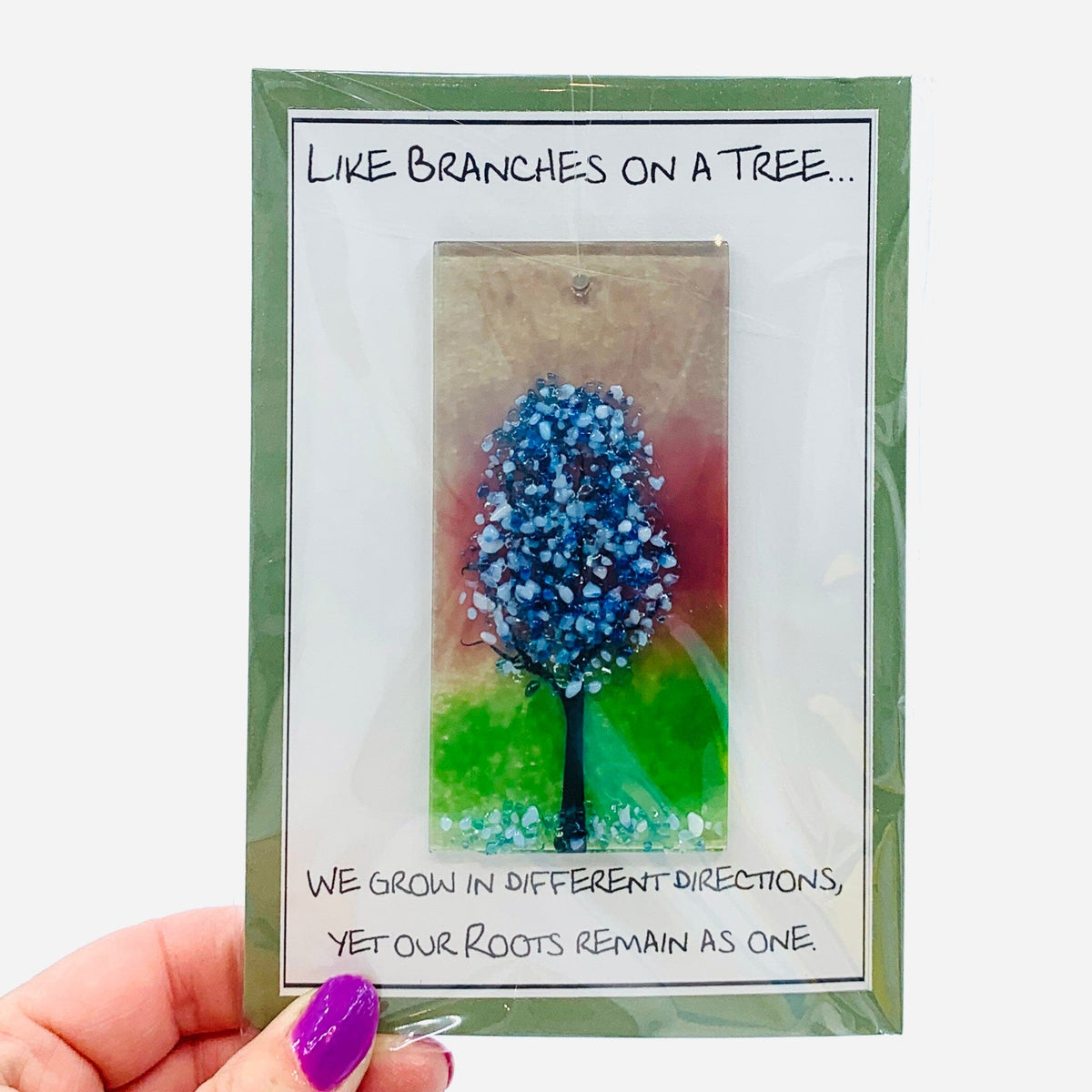 Fused Glass "Like Branches on a Tree” Suncatcher 30 Decor Glimmer Glass Gifts 