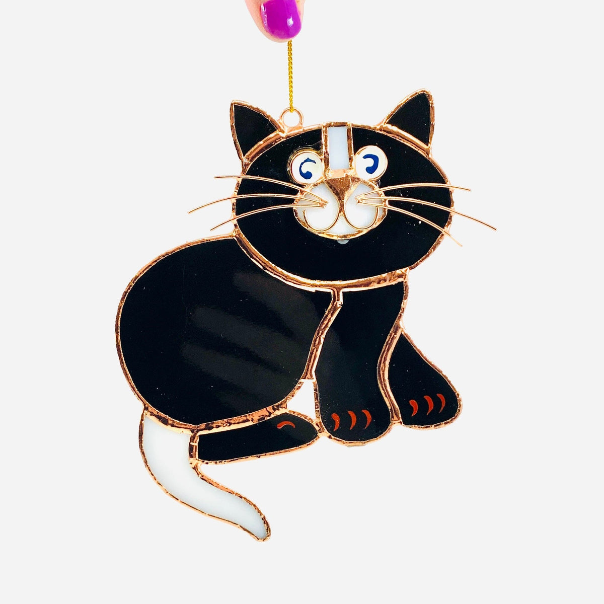 Stained Glass Suncatcher, Black Cat Decor Gift Essentials 