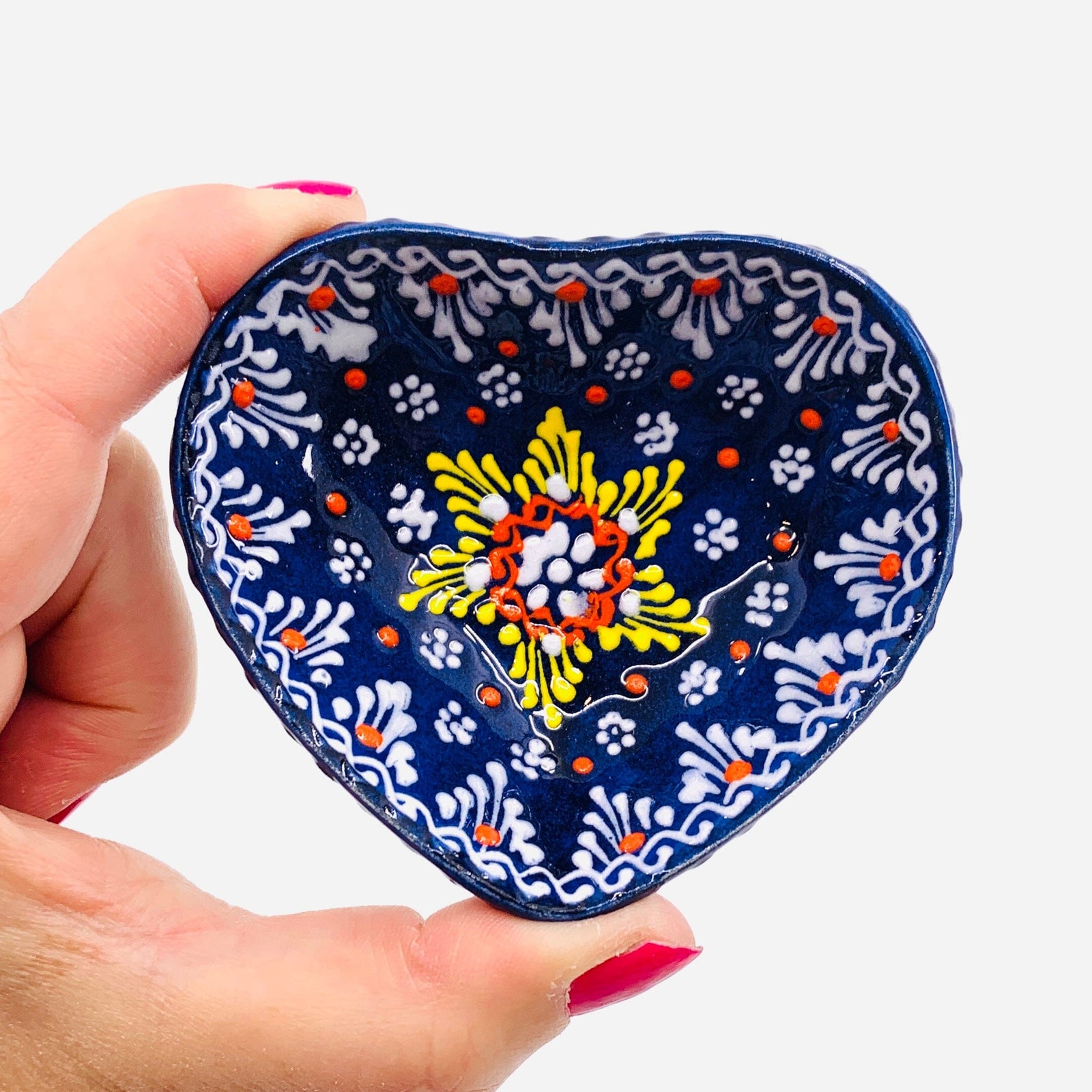 Heart Design Handmade Turkish Bowl 40 Decor Natto USA 