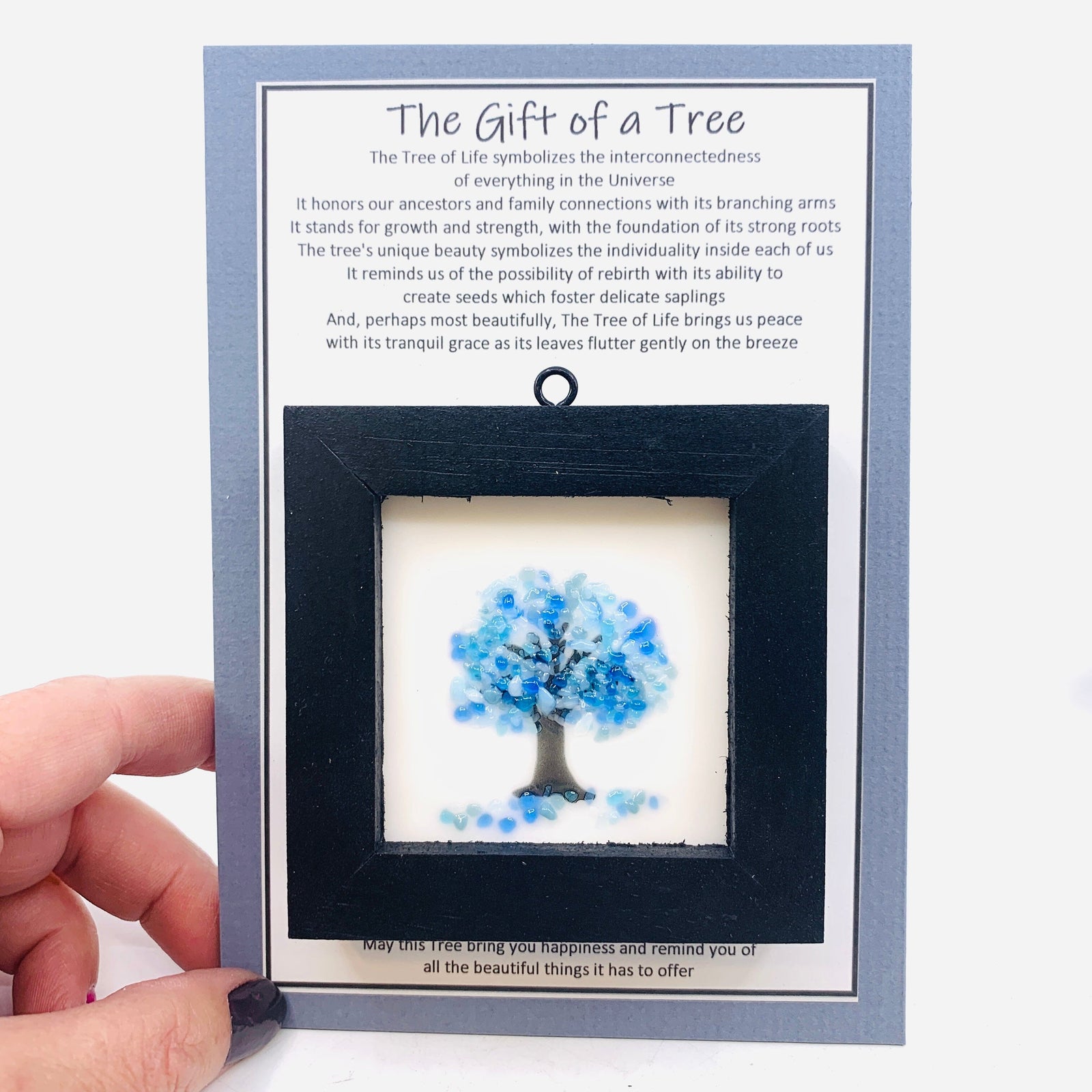 Fused Glass Tree of Life Shadow Box 221 Decor Glimmer Glass Gifts 