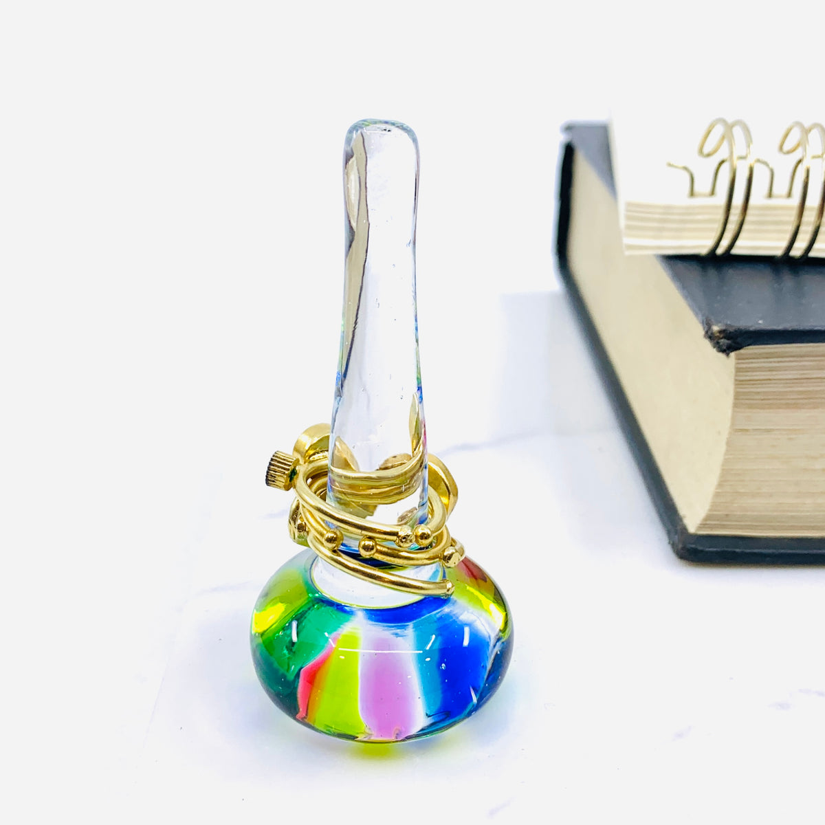 Artisan Glass Ring Holder, 20 Confetti