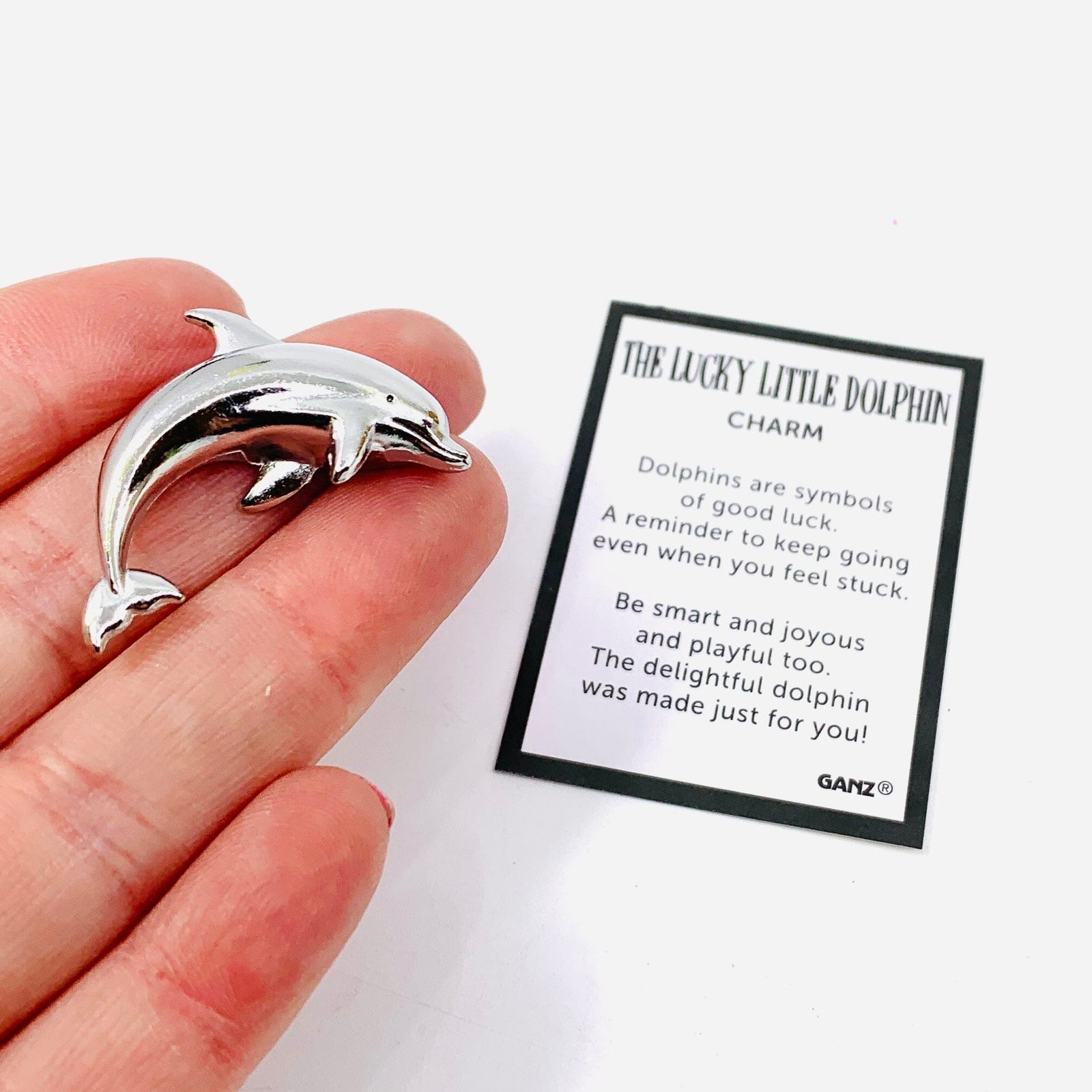 The Lucky Little Dolphin Charm - PT 28 Miniature GANZ 