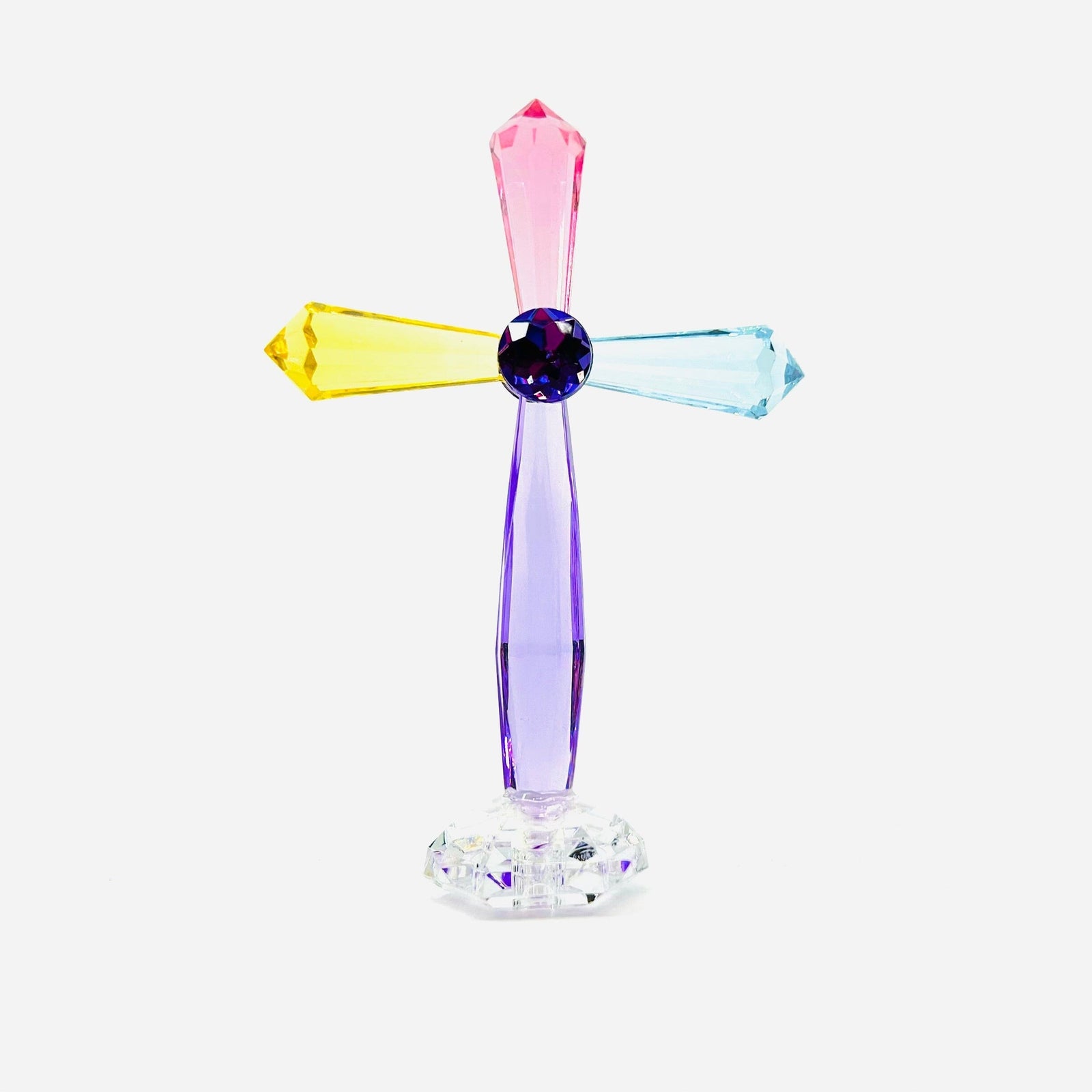 Acrylic Standing Cross, Orange Decor GANZ 