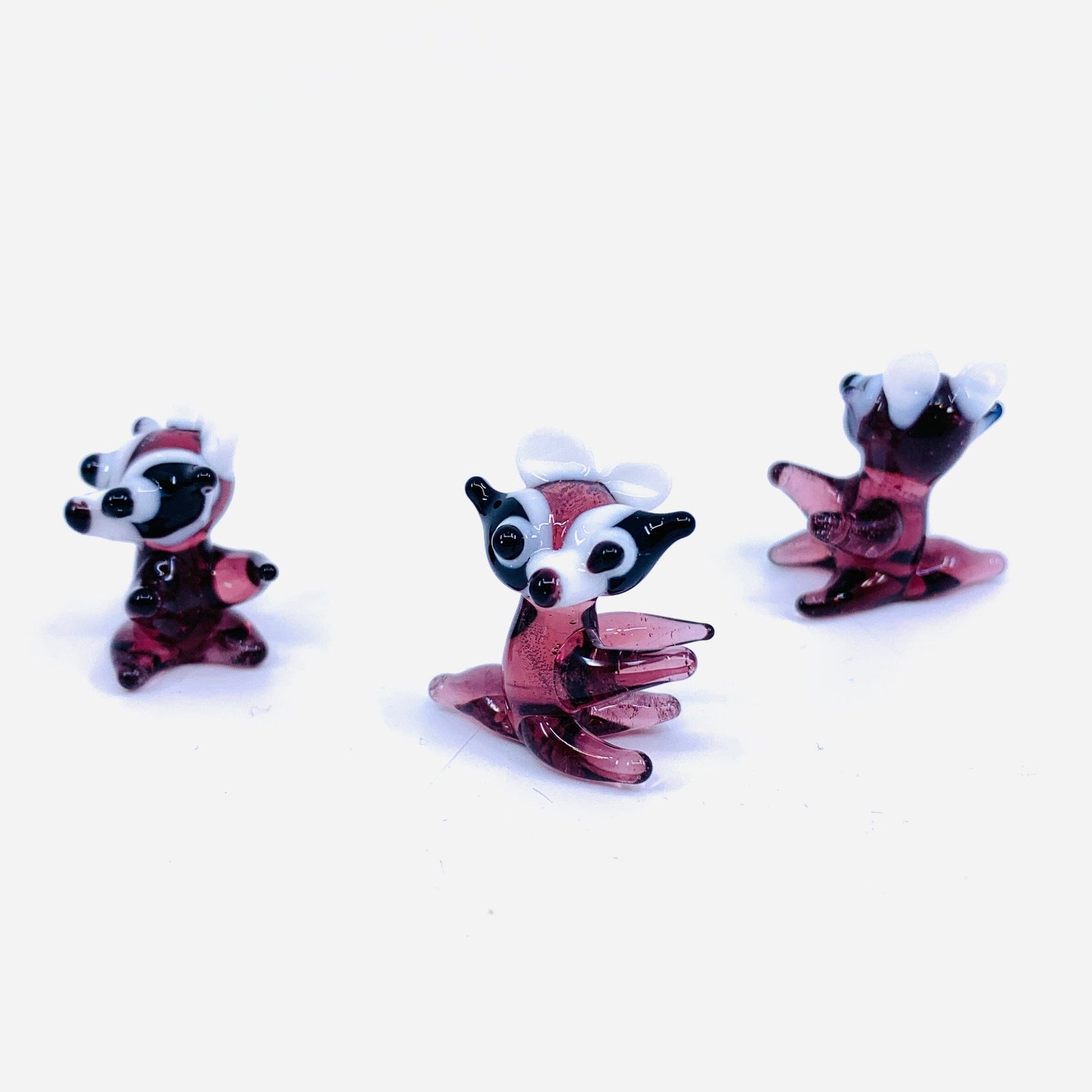 Tiny Glass Racoon 343 Miniature GANZ 